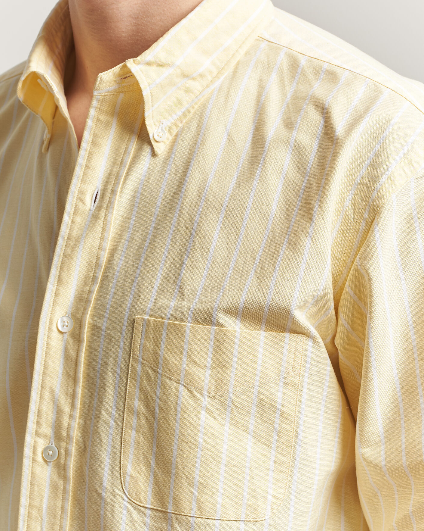 Mies | Kauluspaidat | Kamakura Shirts | Vintage Ivy Oxford BD Shirt Yellow Blazer Stripe