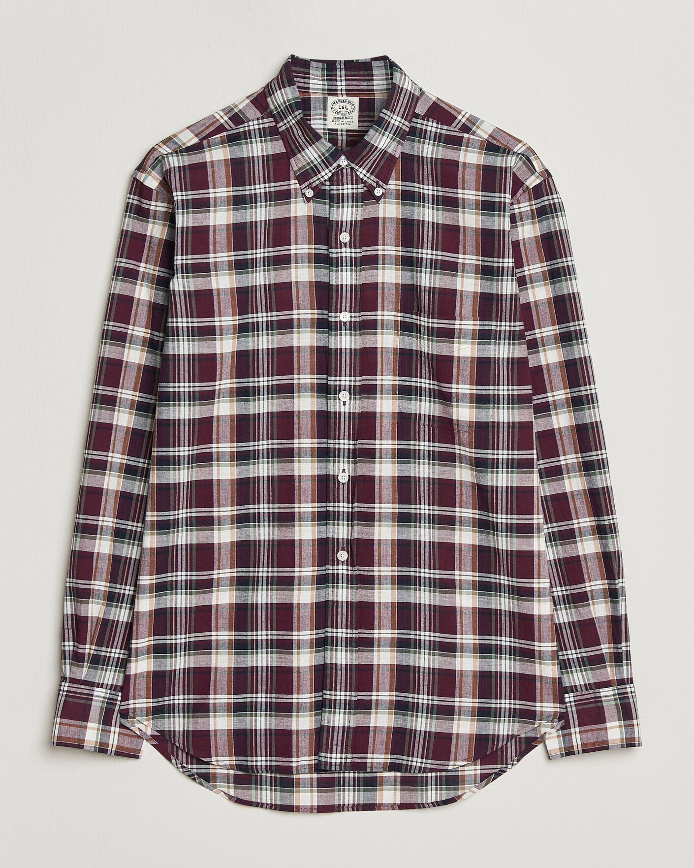 Mies | Kauluspaidat | Kamakura Shirts | Vintage Ivy Button Down Shirt Red Madras