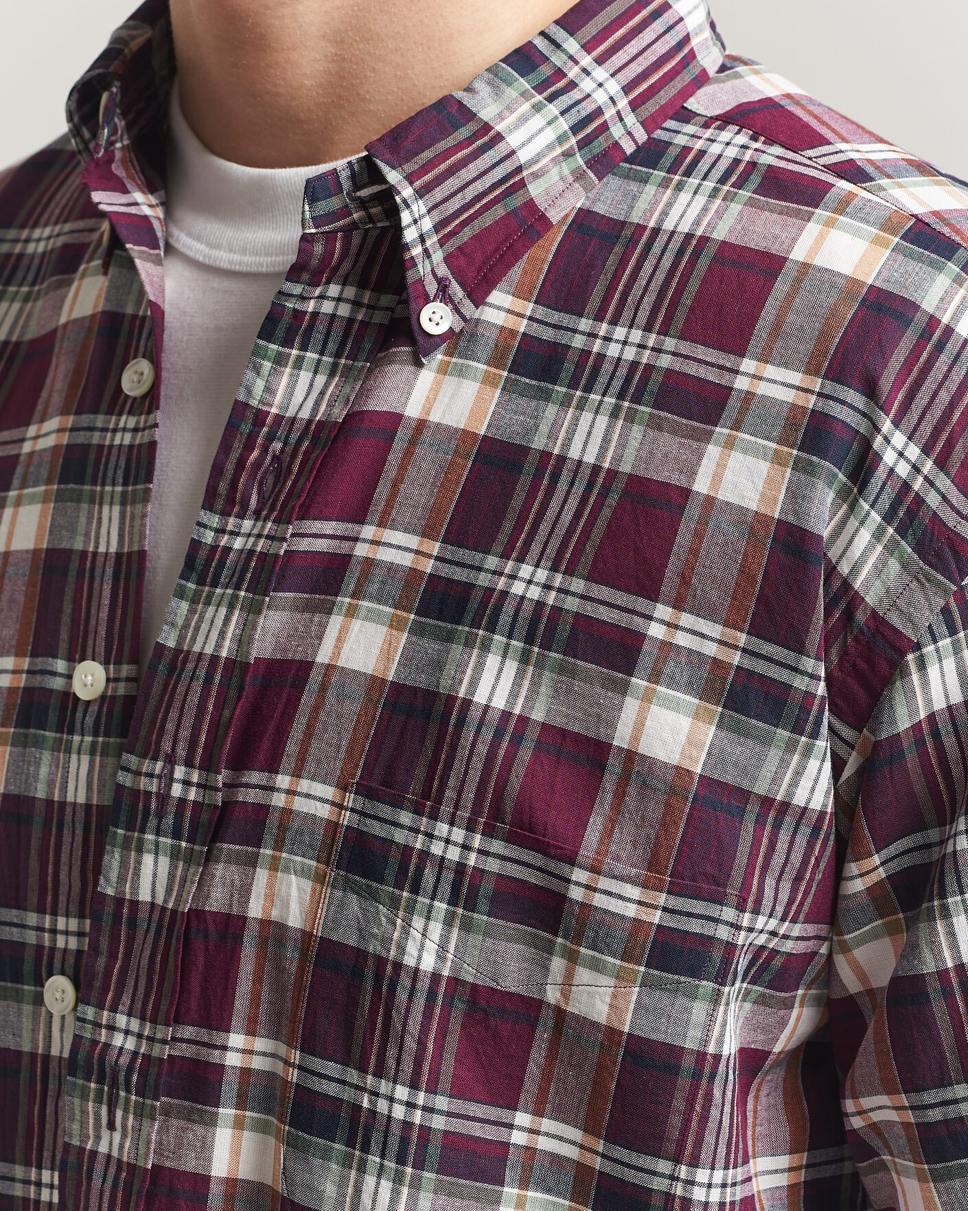 Mies | Kauluspaidat | Kamakura Shirts | Vintage Ivy Button Down Shirt Red Madras