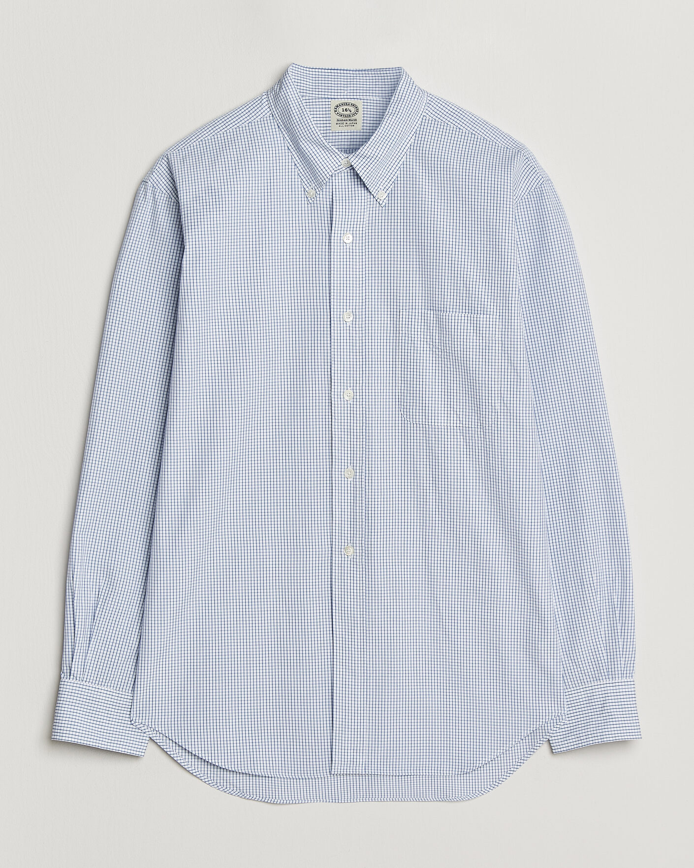 Mies | Kauluspaidat | Kamakura Shirts | Vintage Ivy Button Down Shirt Blue Check