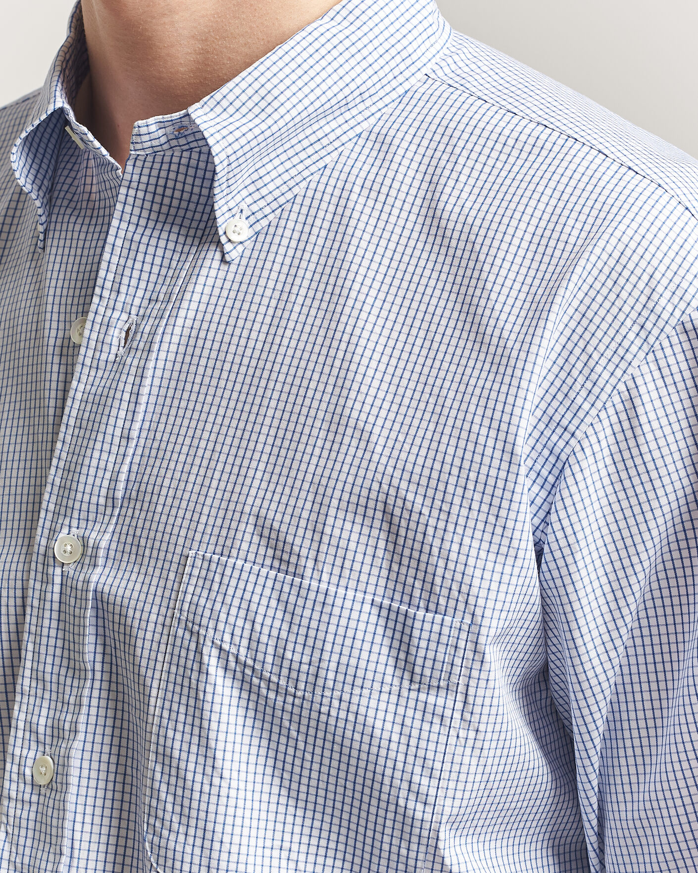 Mies | Kauluspaidat | Kamakura Shirts | Vintage Ivy Button Down Shirt Blue Check