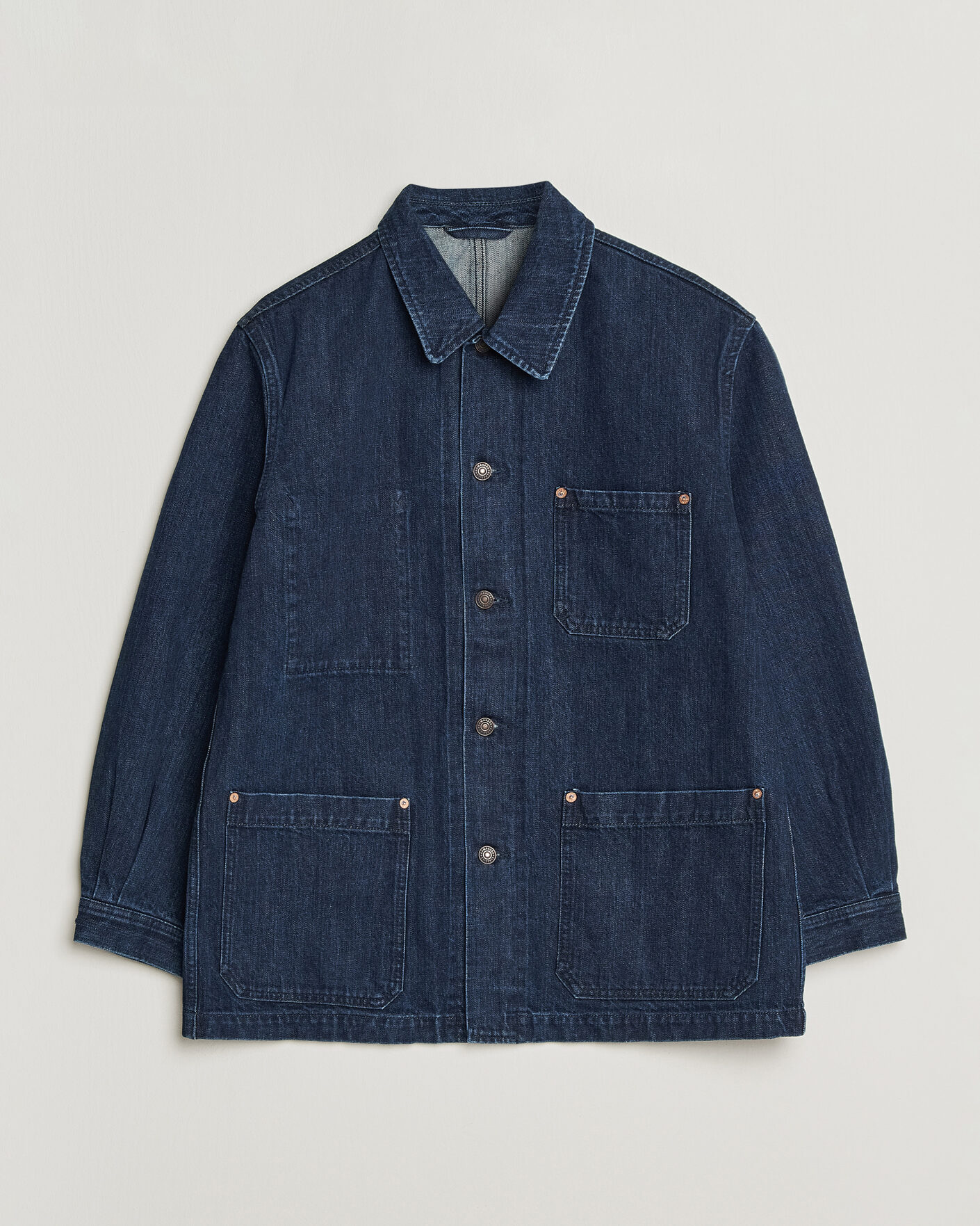 Mies | Takit | Kamakura Shirts | French Work Jacket Dark Denim