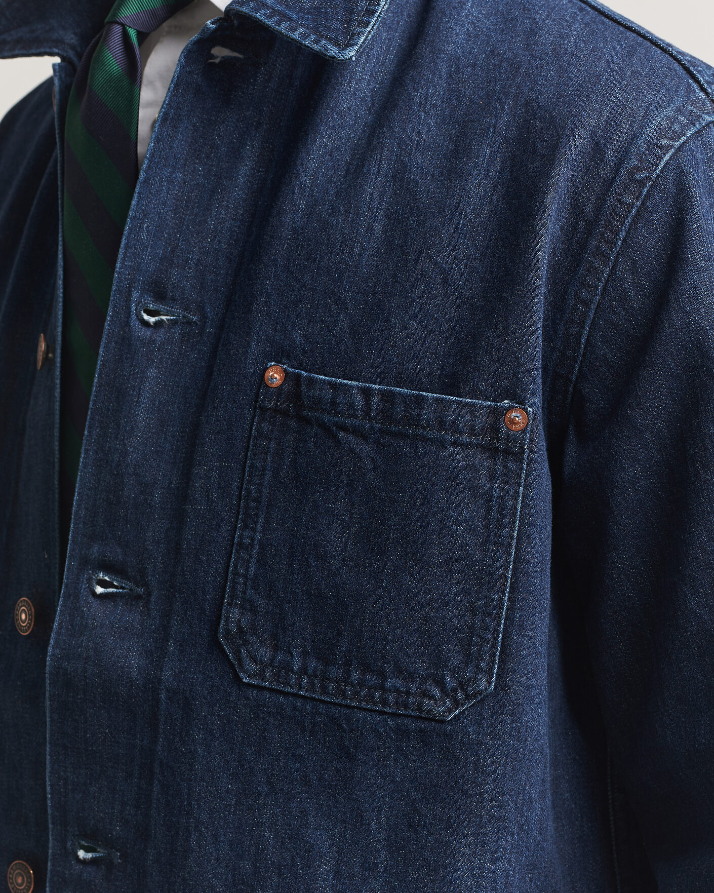 Mies | Takit | Kamakura Shirts | French Work Jacket Dark Denim