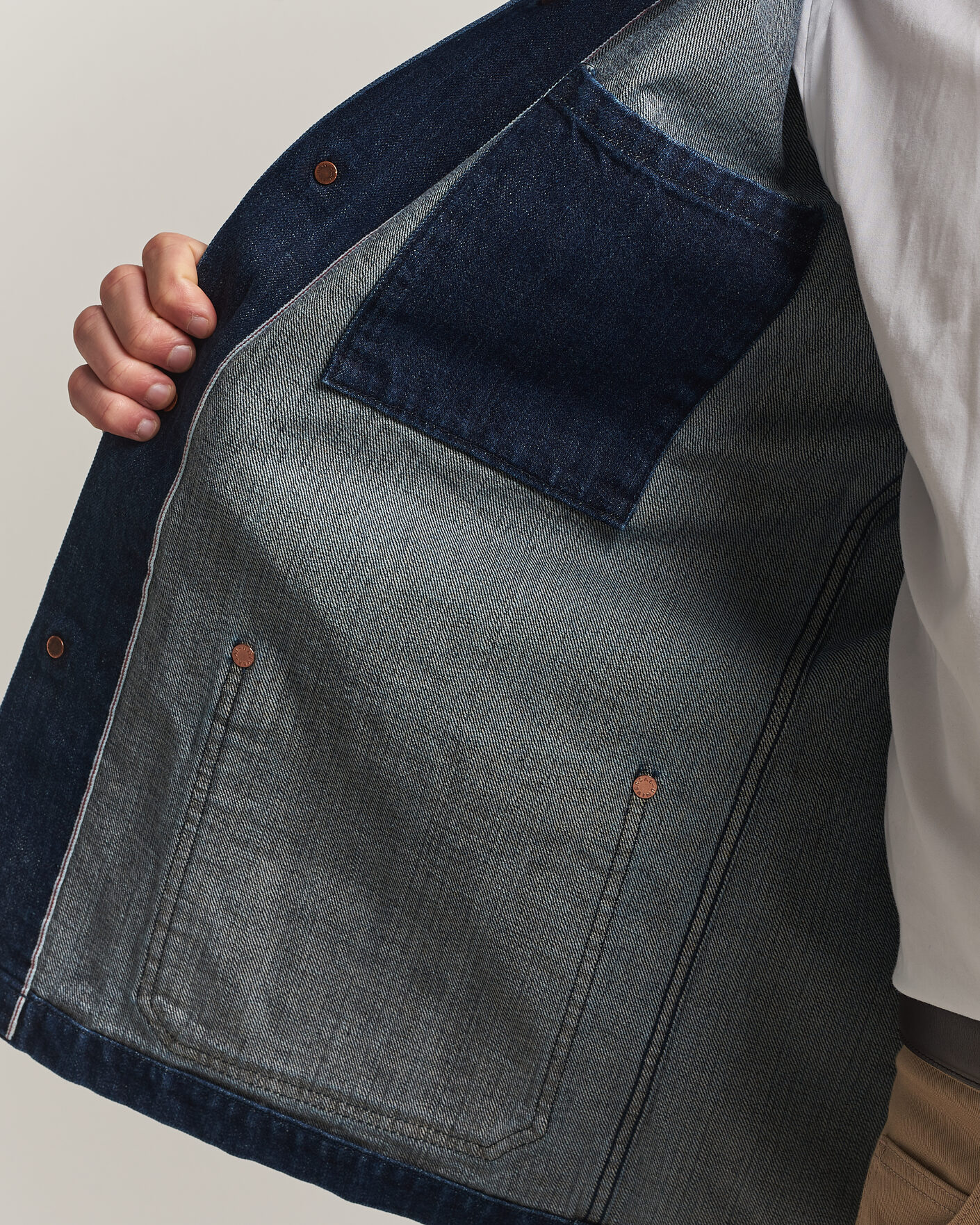 Mies | Takit | Kamakura Shirts | French Work Jacket Dark Denim