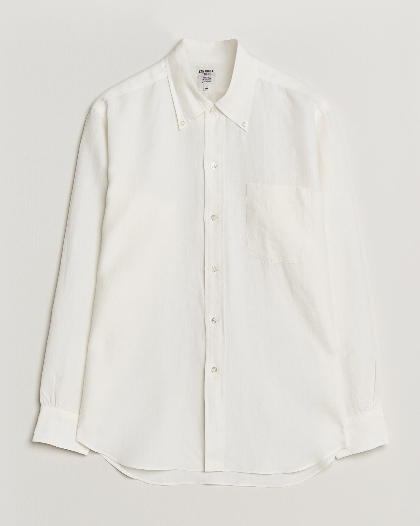 Mies | Kauluspaidat | Kamakura Shirts | Linen Ametora Shirt White