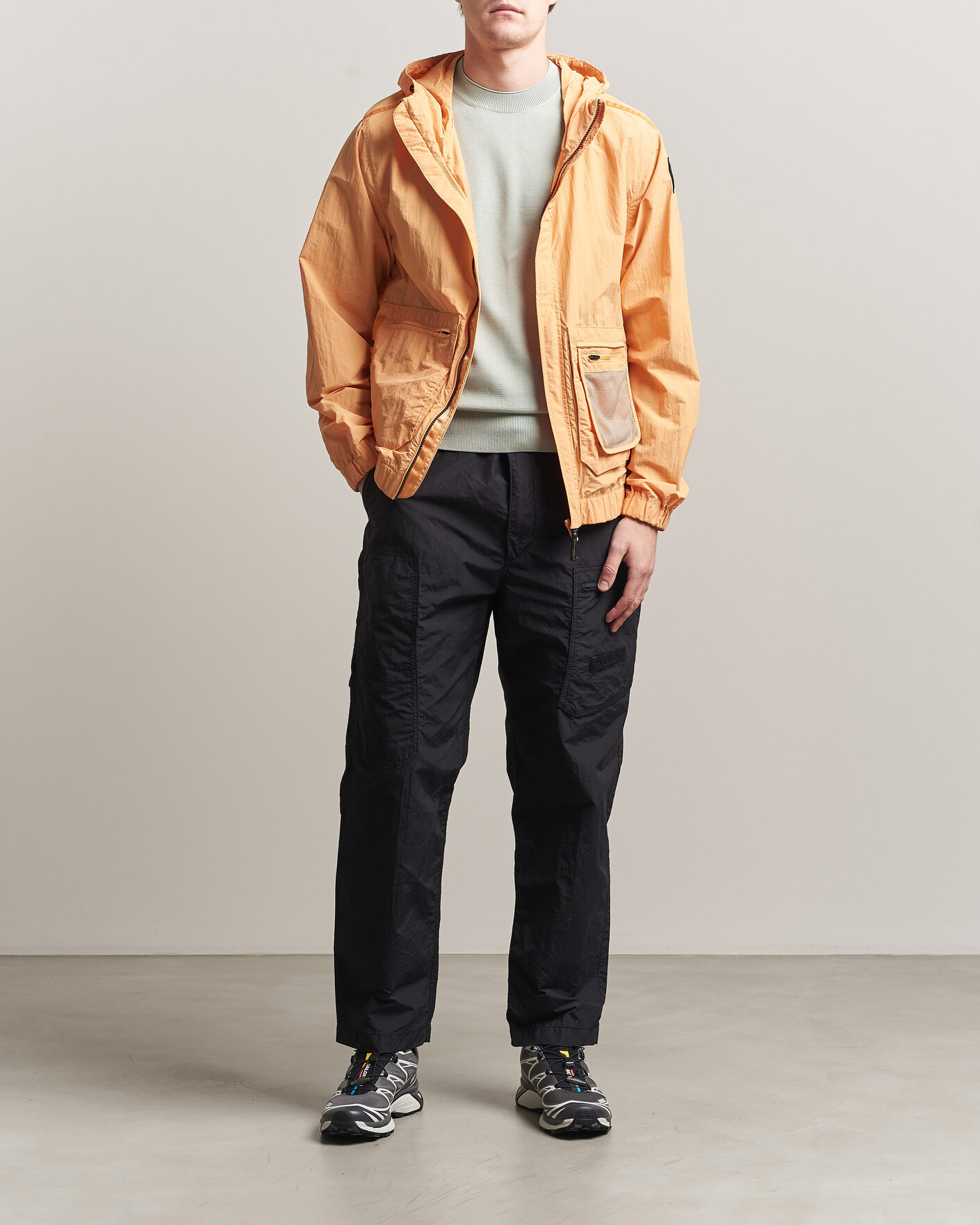 Mies | Takit | Parajumpers | Rube Smash Peached Nylon Hooded Jacket Apricot Nectar