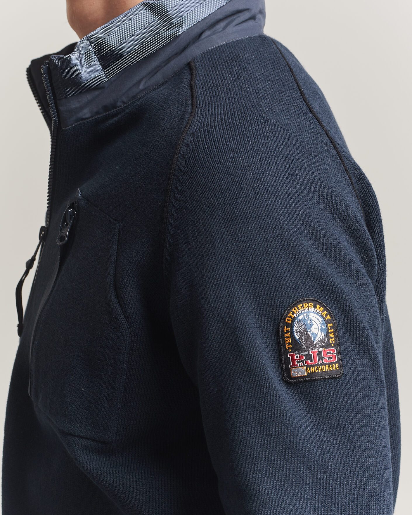 Mies | Takit | Parajumpers | Bargany Rescue Knitted Hybrid Jacket Ink Blue