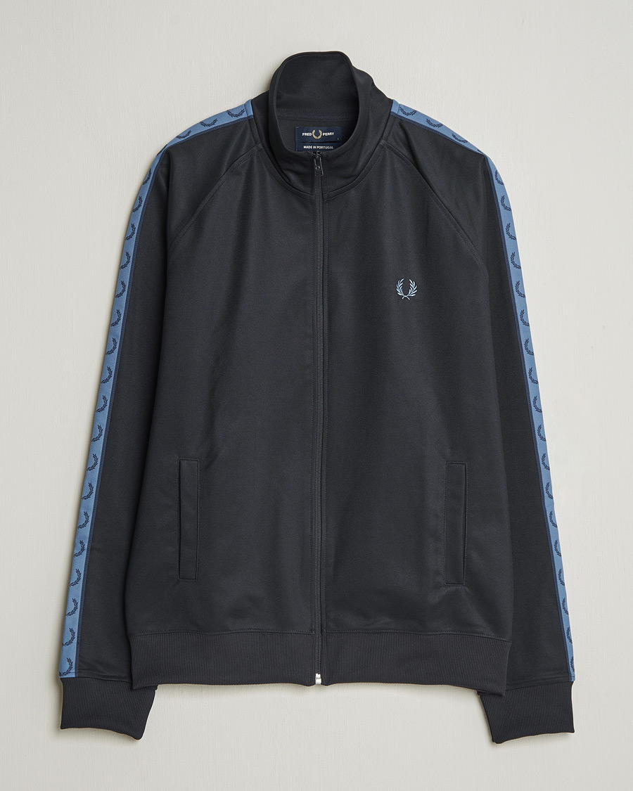 Mies | Puserot | Fred Perry | Taped Track Jacket Navy