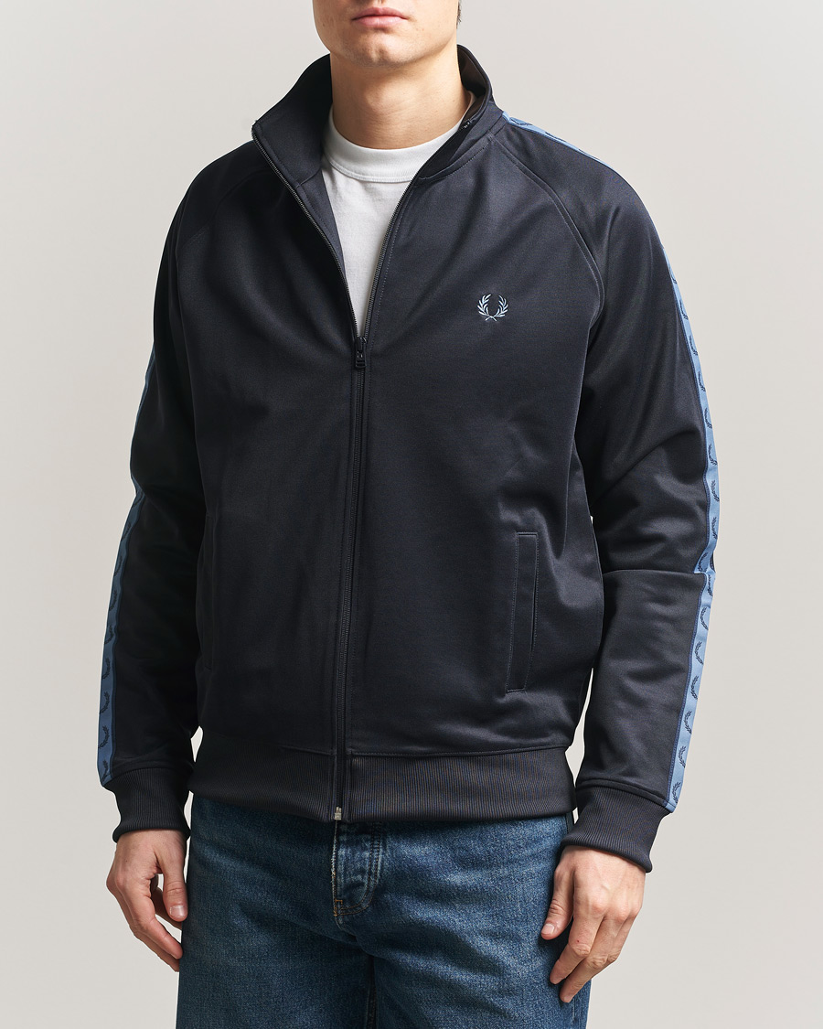 Mies | Puserot | Fred Perry | Taped Track Jacket Navy
