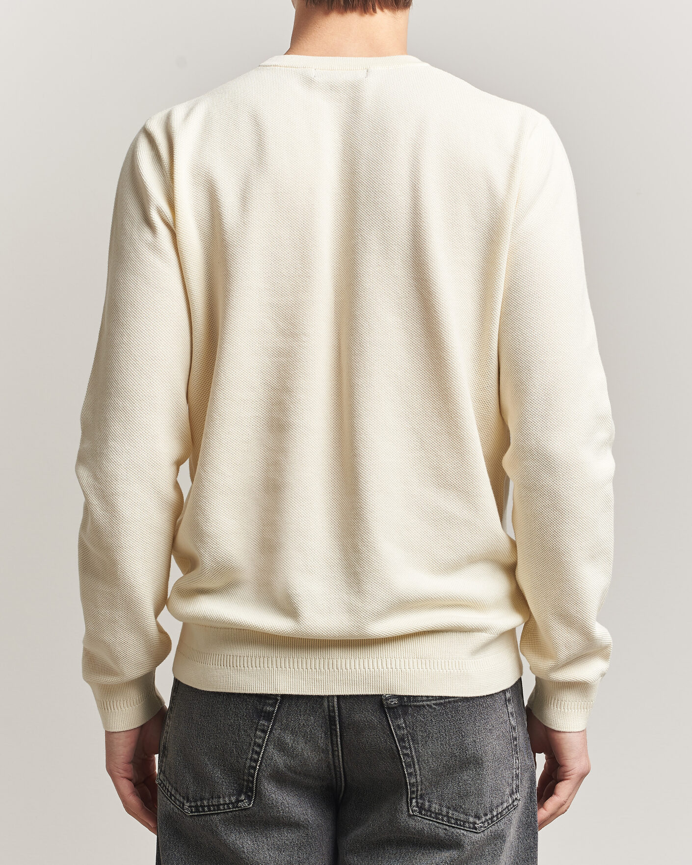 Mies | Puserot | Fred Perry | Piqué Stitched Sweater Ecru