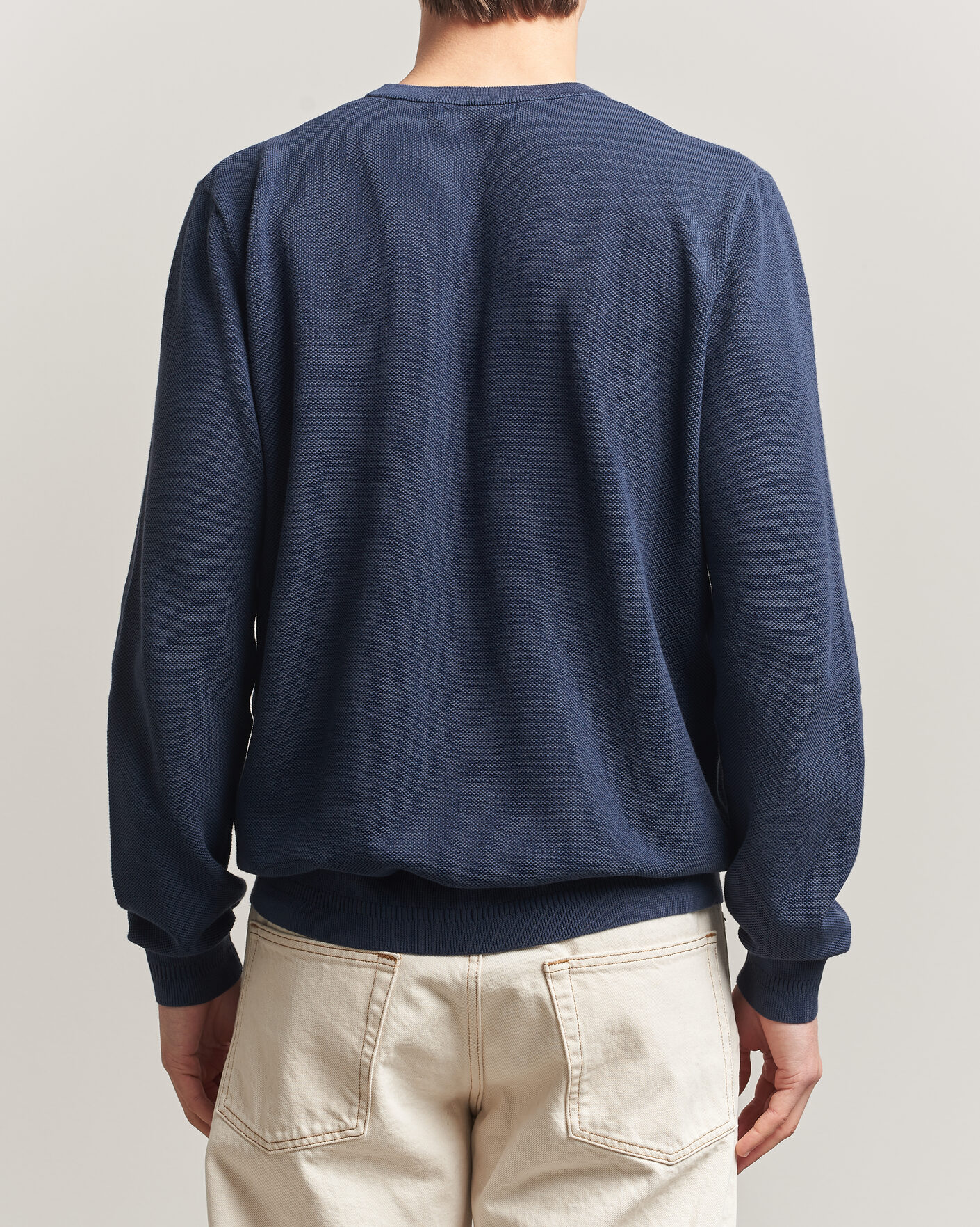 Mies | Puserot | Fred Perry | Piqué Stitched Sweater Dark Airforce