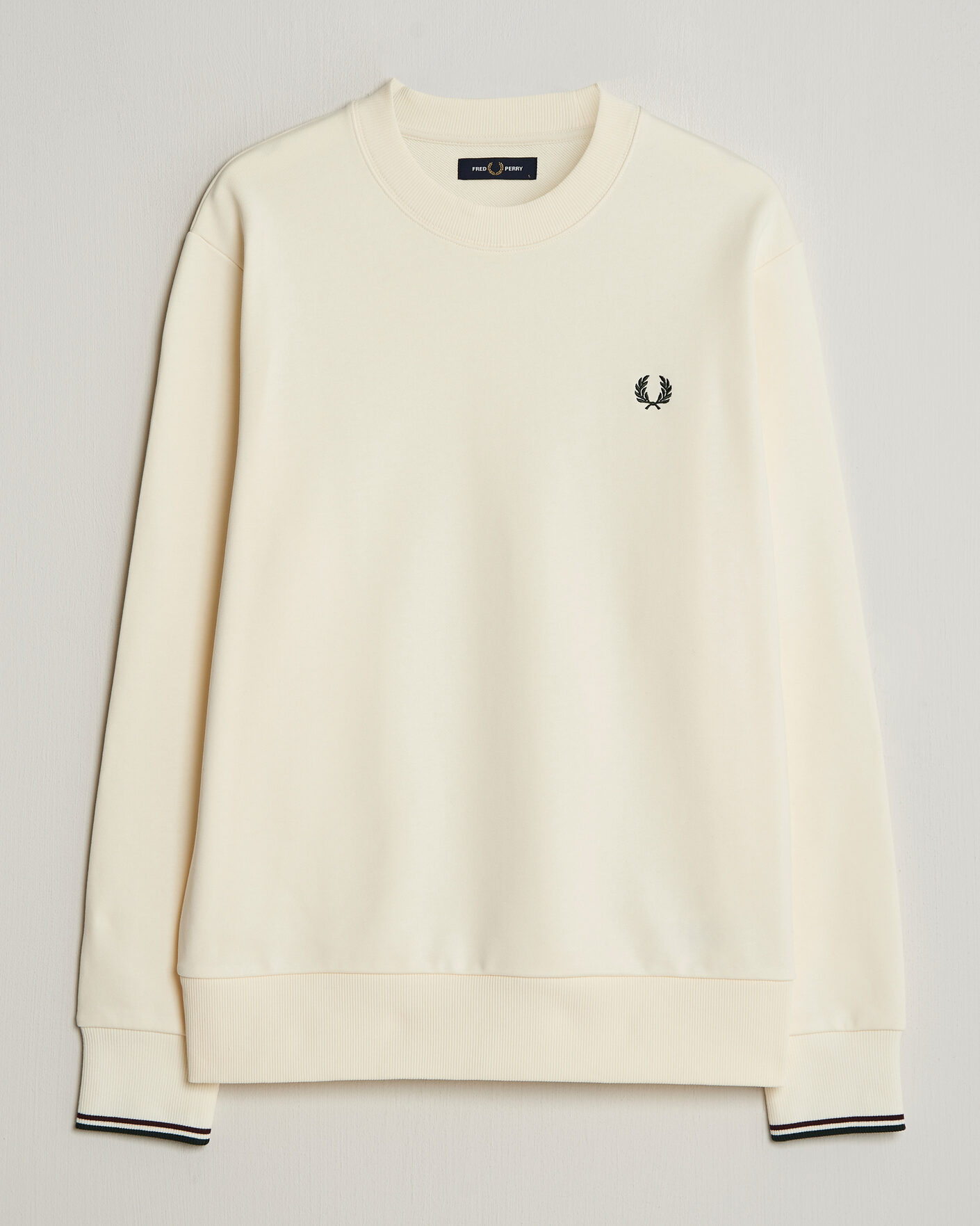 Mies | Puserot | Fred Perry | Crew Neck Sweatshirt Ecru