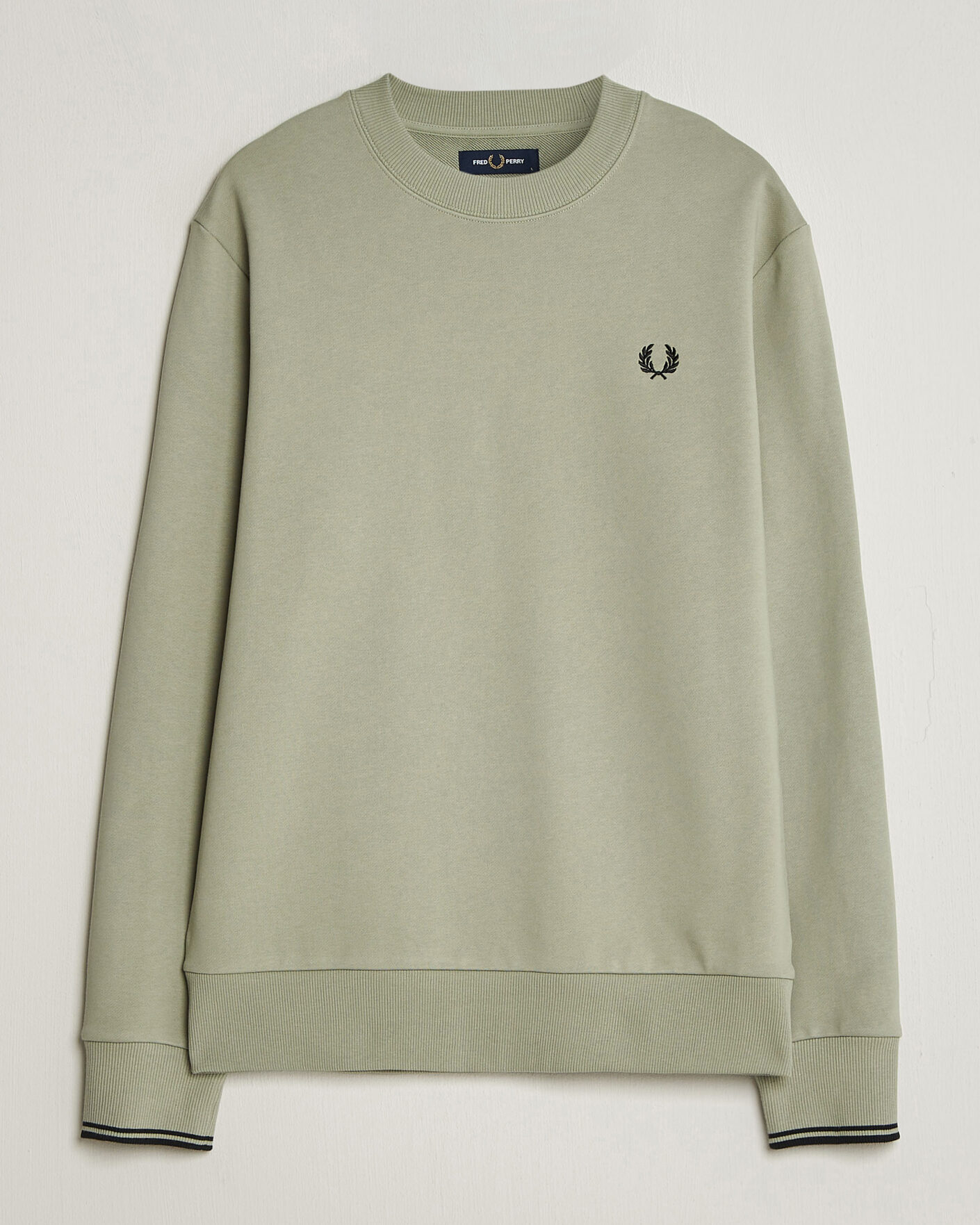 Mies | Puserot | Fred Perry | Crew Neck Sweatshirt Seagrass Green