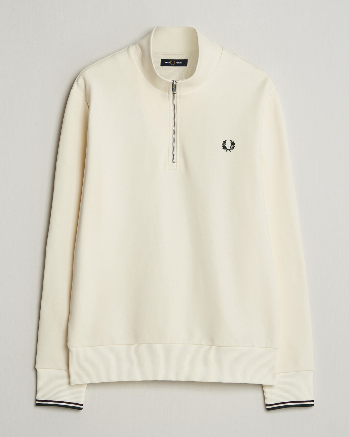 Mies | Puserot | Fred Perry | Half Zip Sweatshirt Ecru