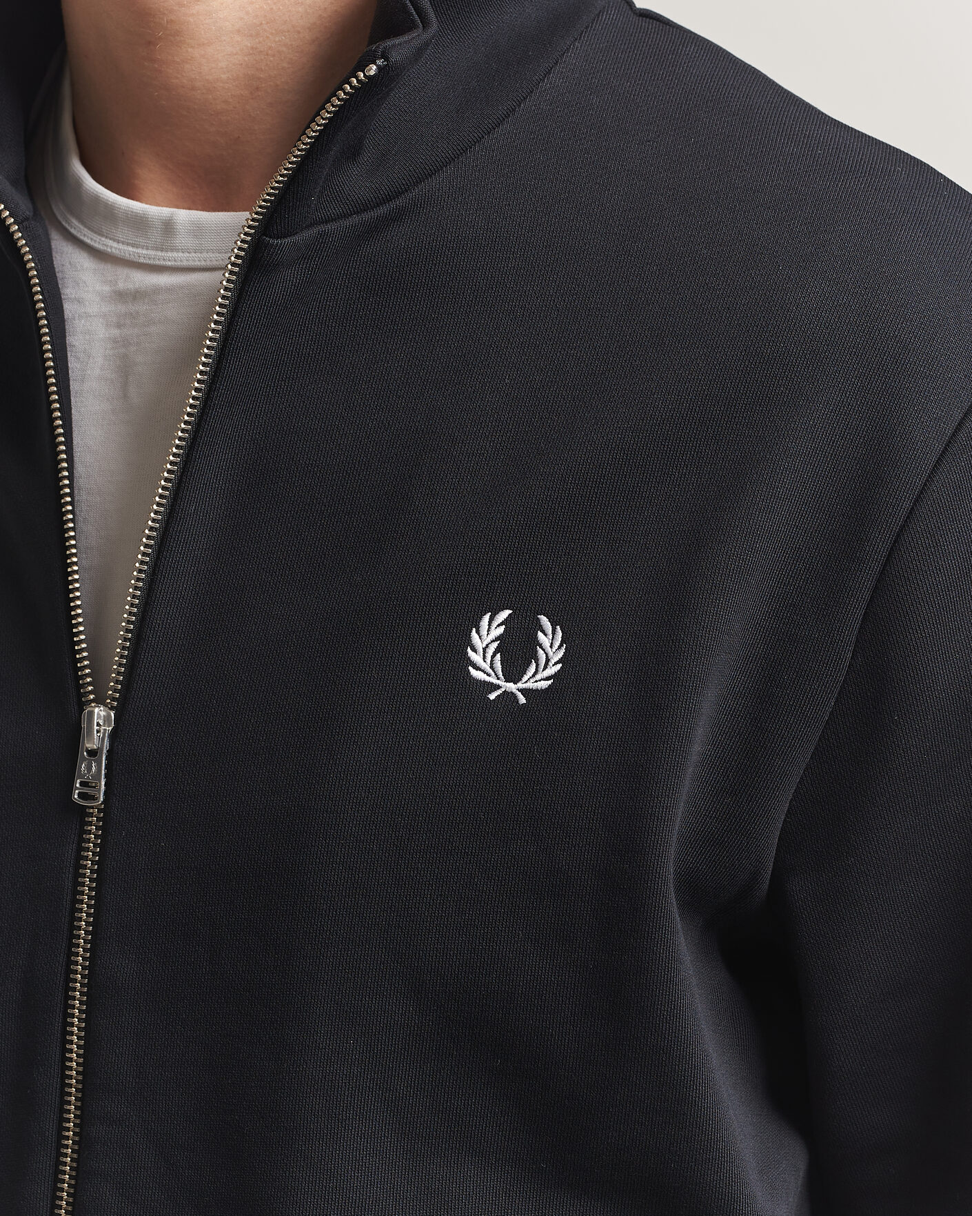 Mies | Puserot | Fred Perry | Full Zip Sweatshirt Black