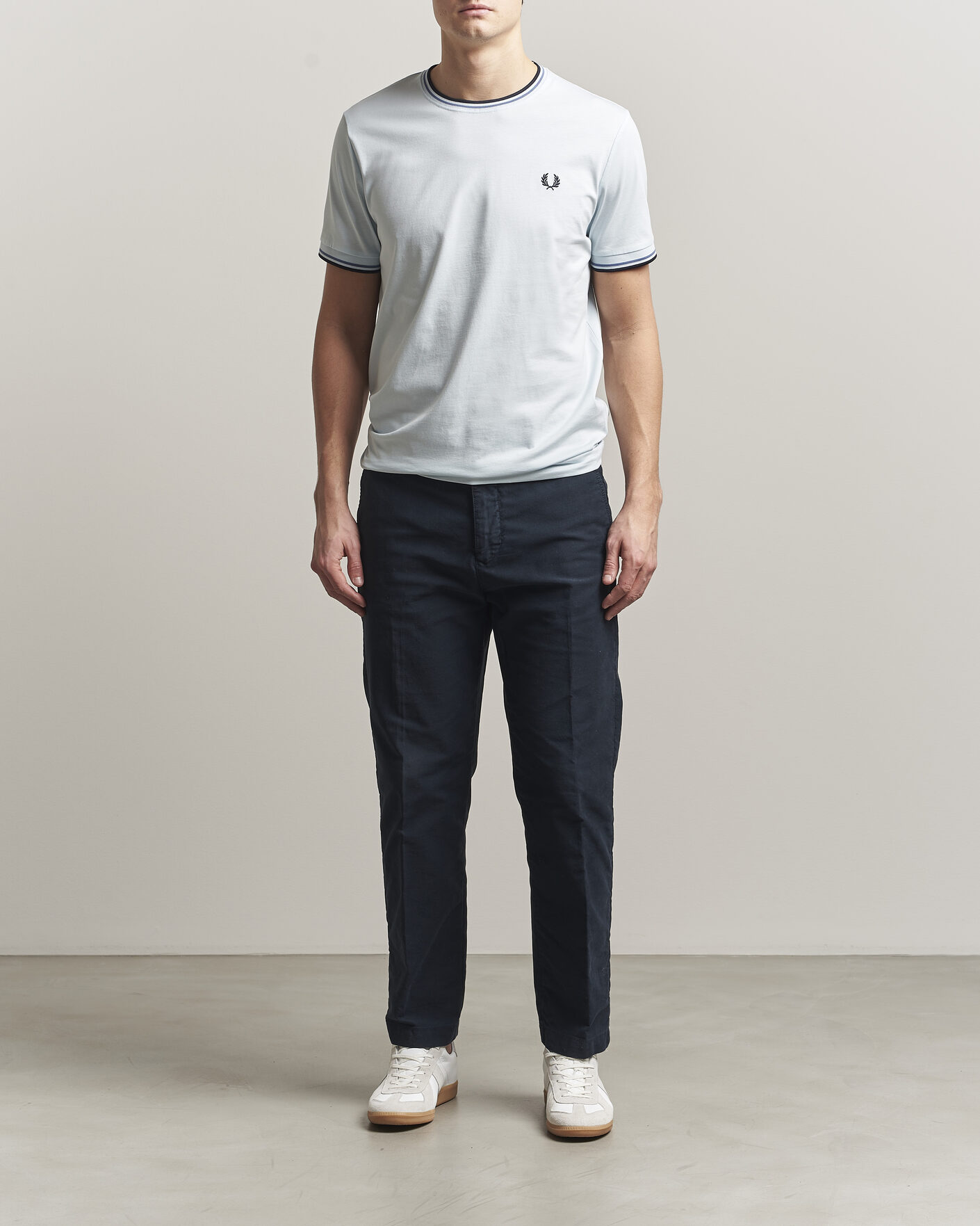 Mies | T-paidat | Fred Perry | Twin Tipped T-Shirt Light Ice