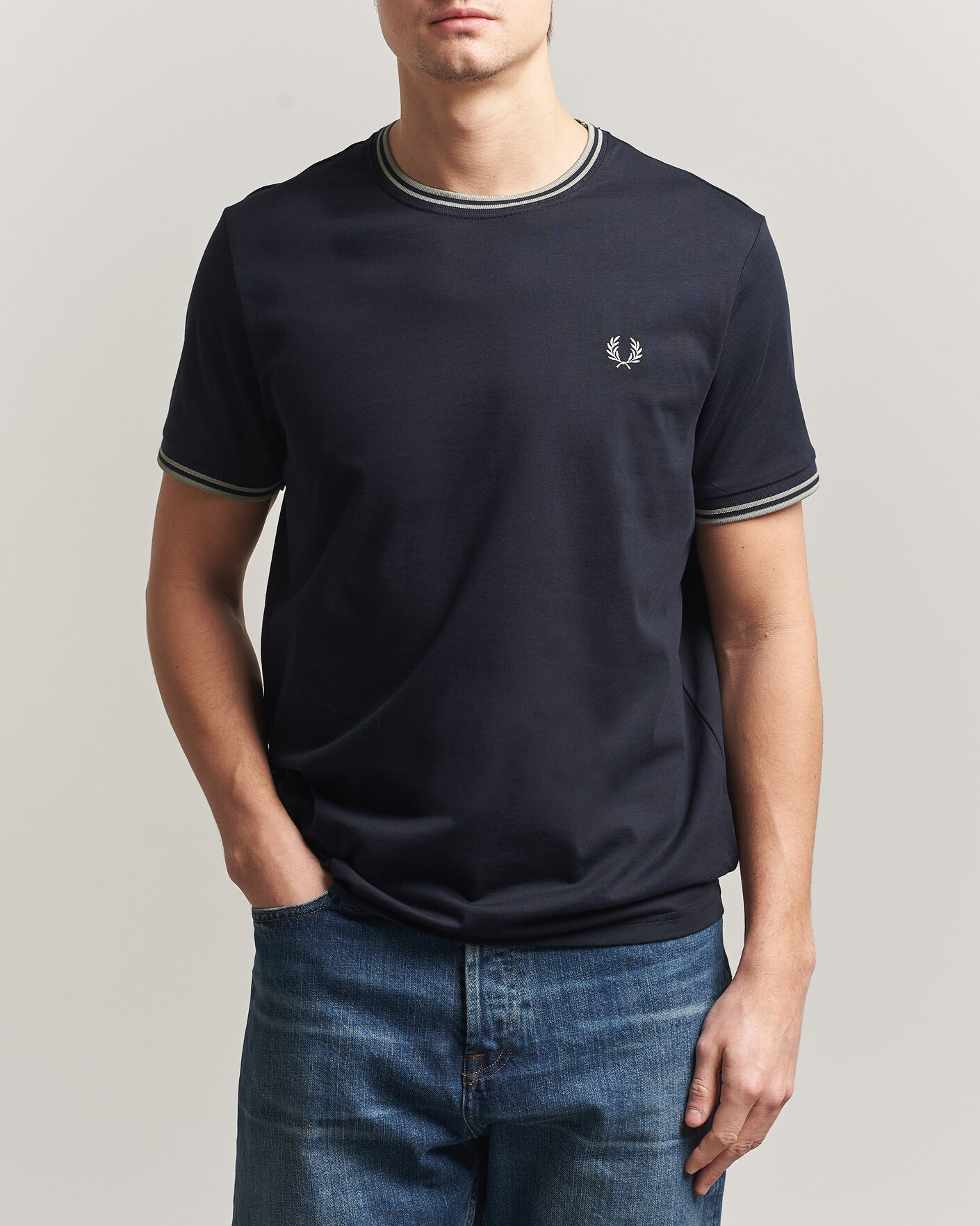 Mies | T-paidat | Fred Perry | Twin Tipped T-Shirt Navy