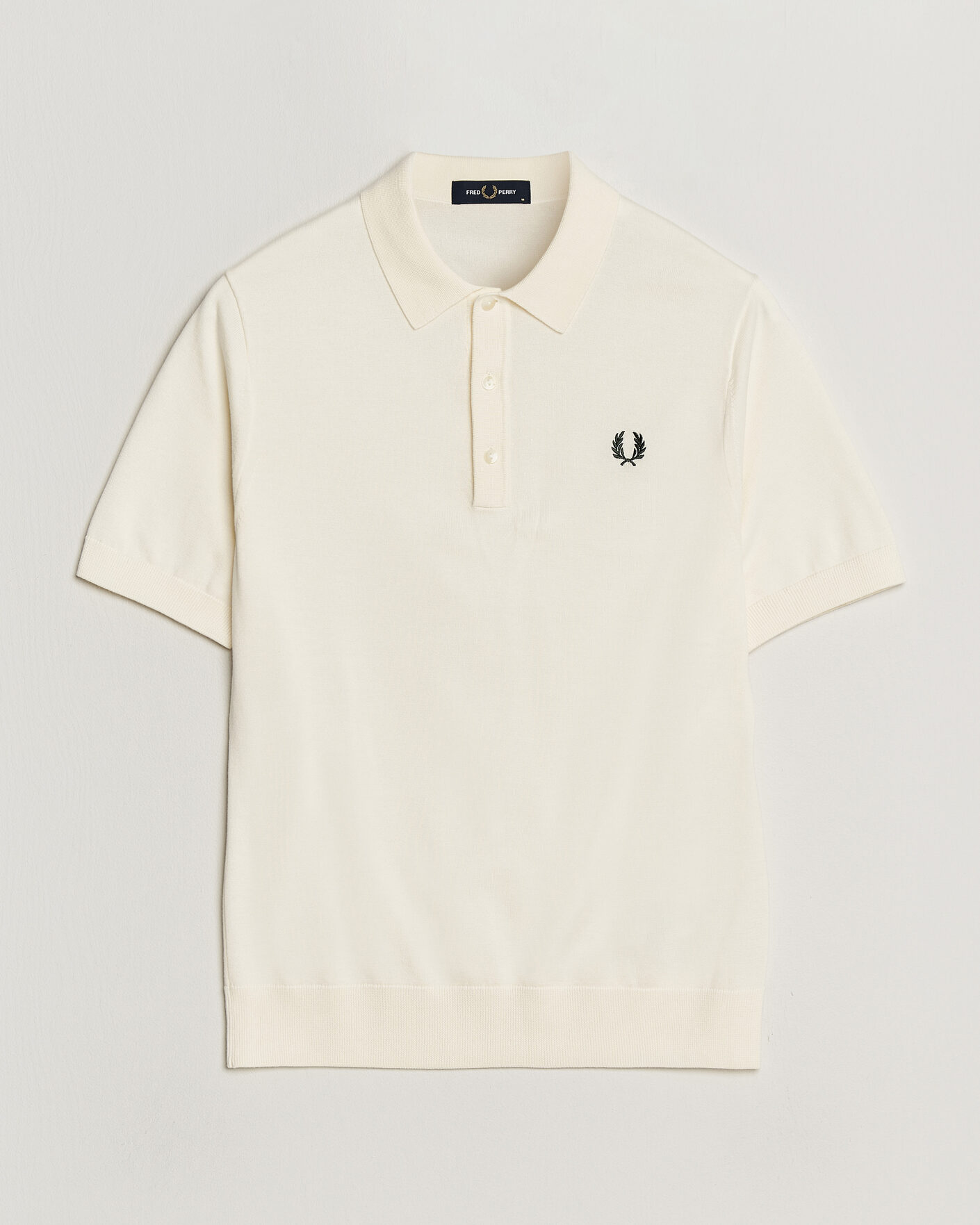 Mies | Pikeet | Fred Perry | Cotton Knitted Polo Ecru