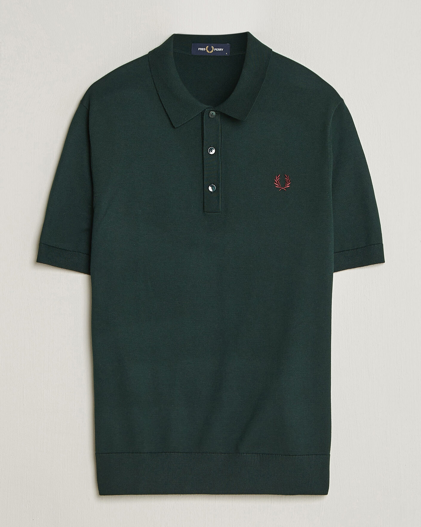 Mies | Pikeet | Fred Perry | Cotton Knitted Polo Grassroots Green