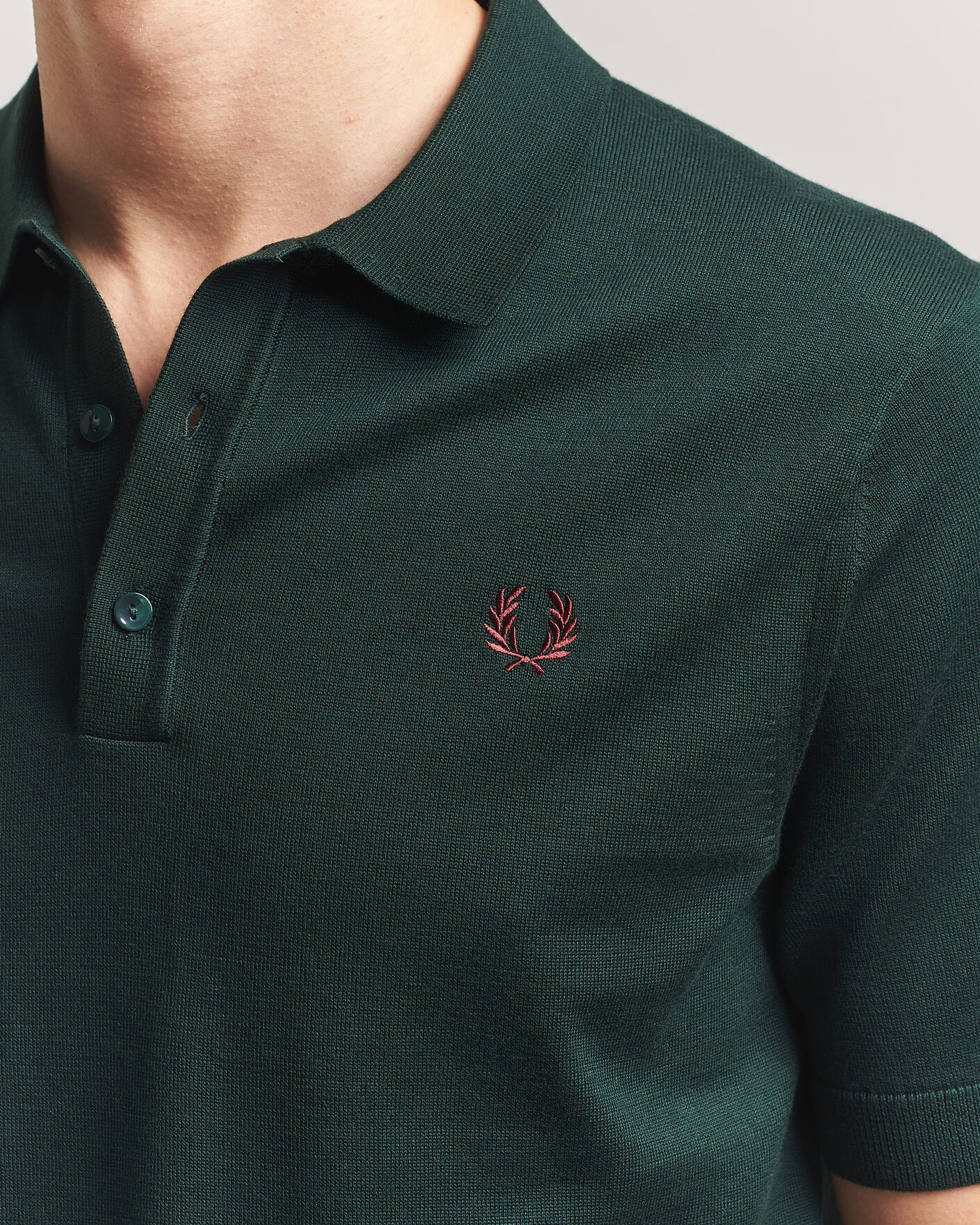 Mies | Pikeet | Fred Perry | Cotton Knitted Polo Grassroots Green