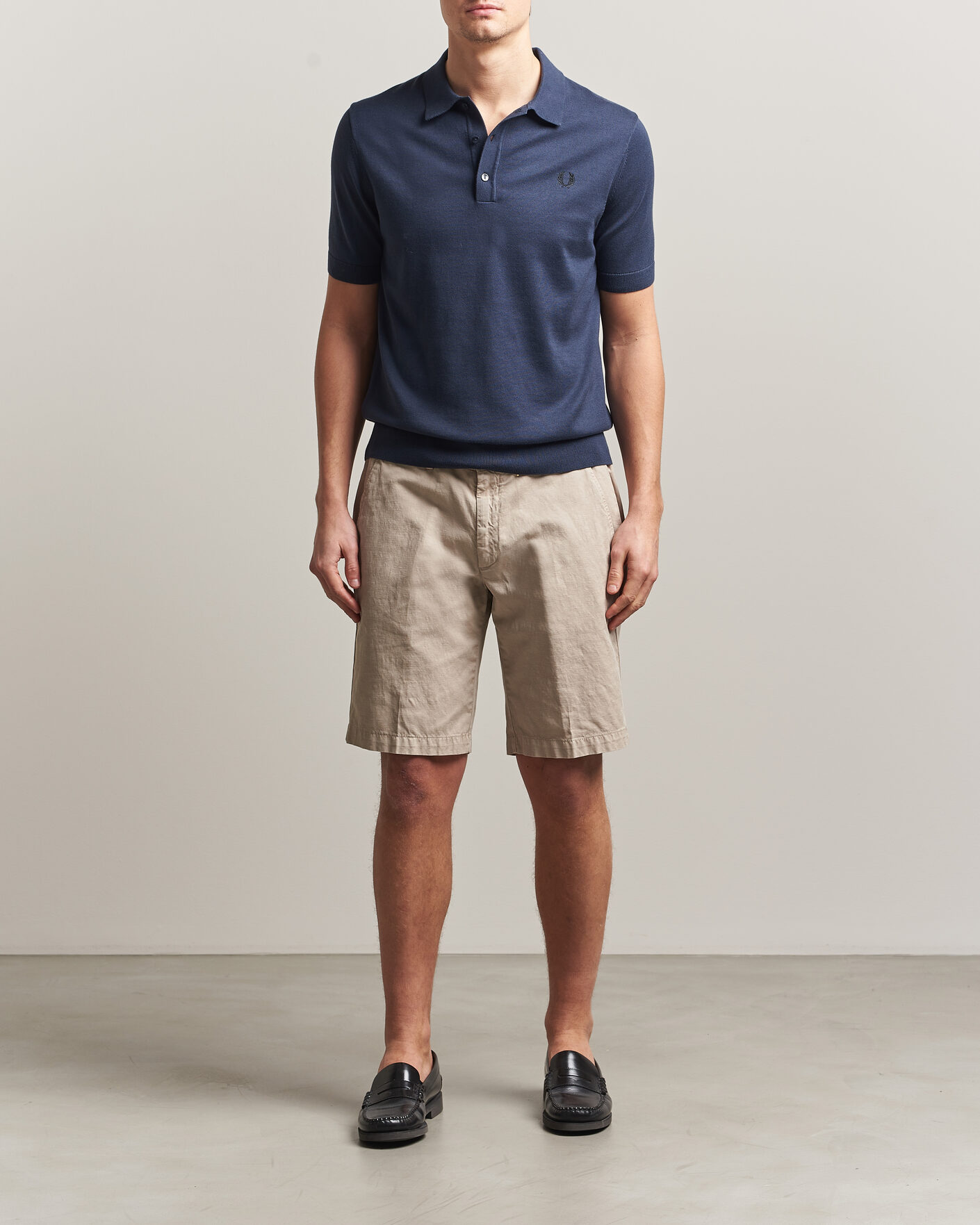 Mies | Pikeet | Fred Perry | Cotton Knitted Polo Dark Airforce