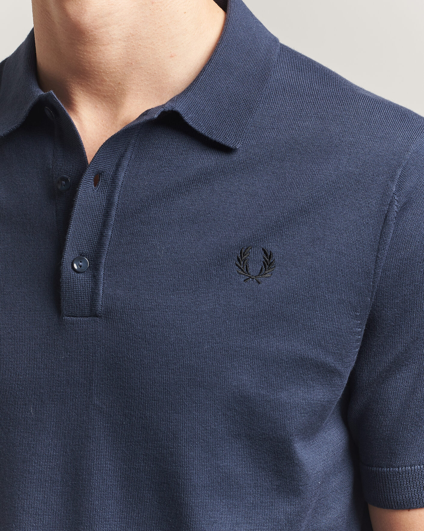 Mies | Pikeet | Fred Perry | Cotton Knitted Polo Dark Airforce