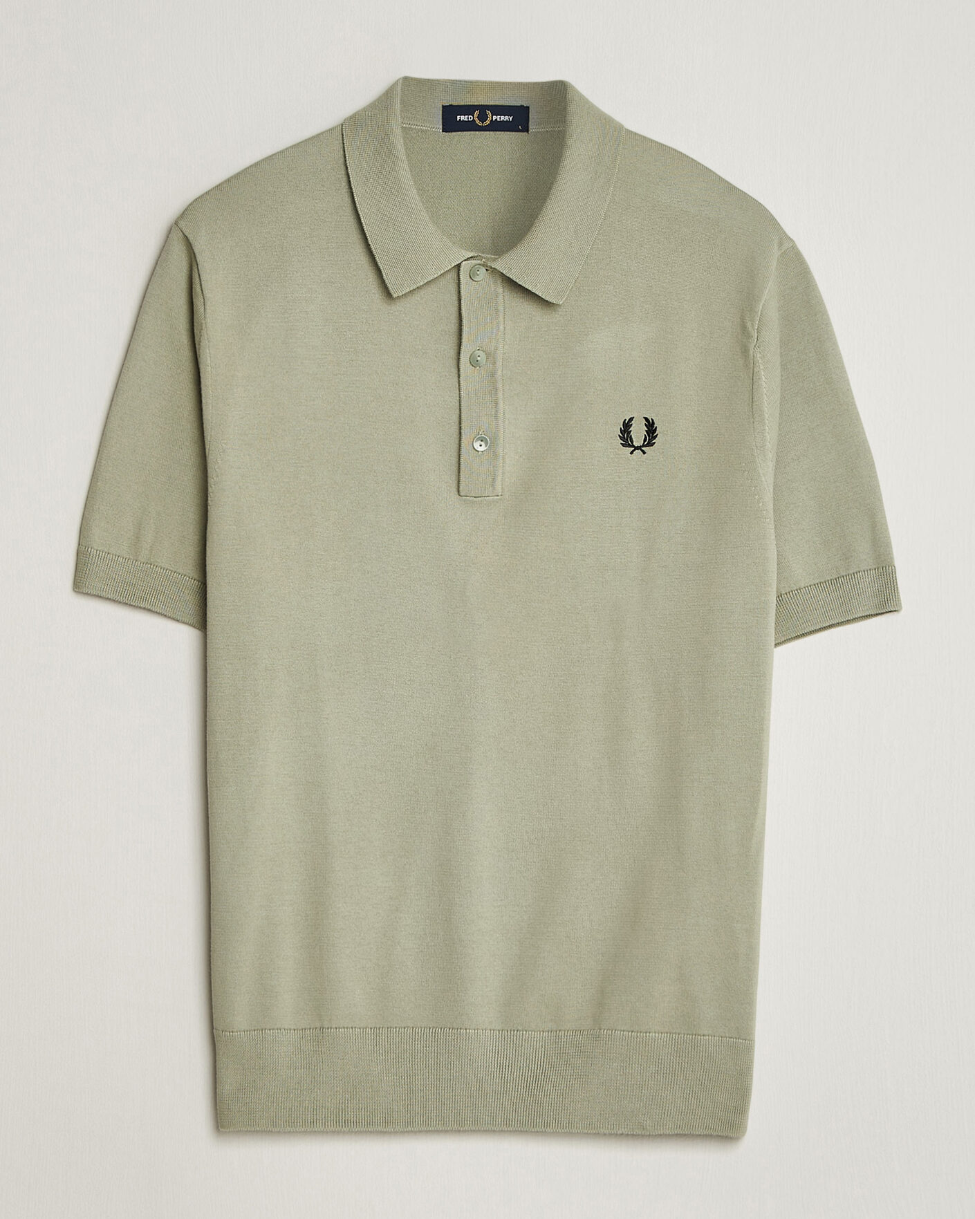 Mies | Pikeet | Fred Perry | Cotton Knitted Polo Seagrass Green