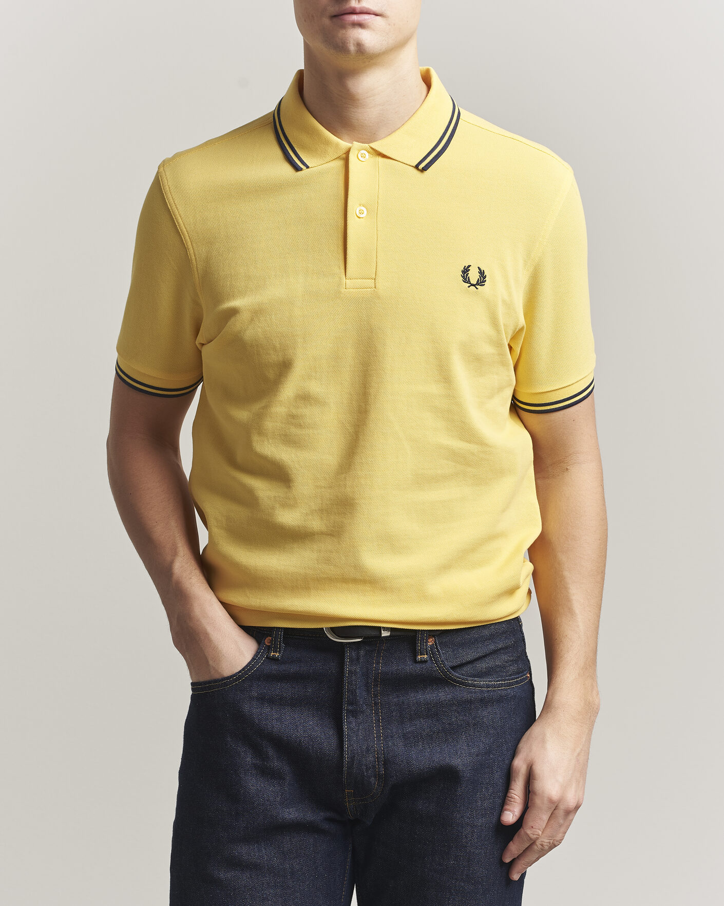 Mies | Pikeet | Fred Perry | Twin Tipped Polo Shirt Lemon Yellow