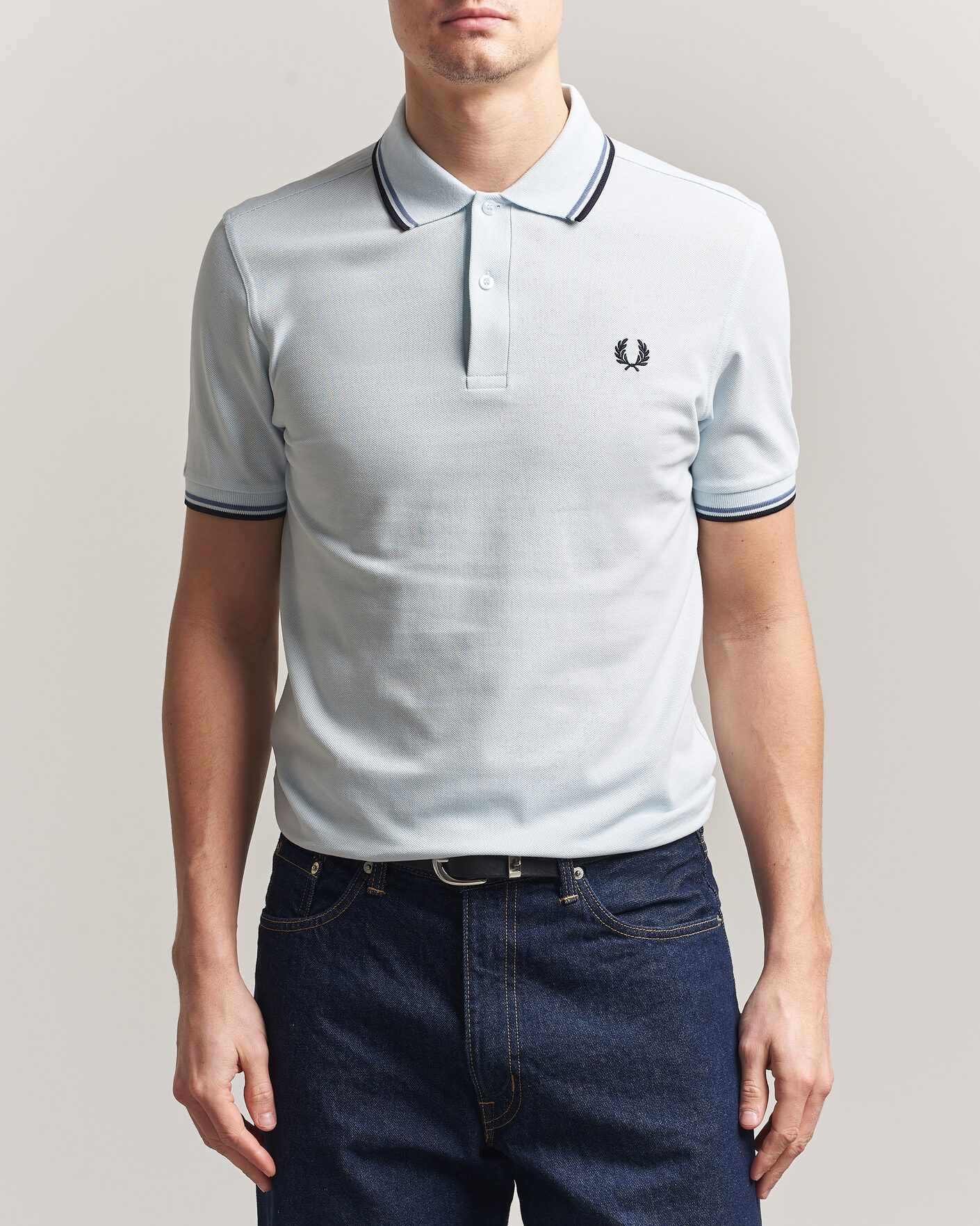 Mies | Pikeet | Fred Perry | Twin Tipped Polo Shirt Light Ice