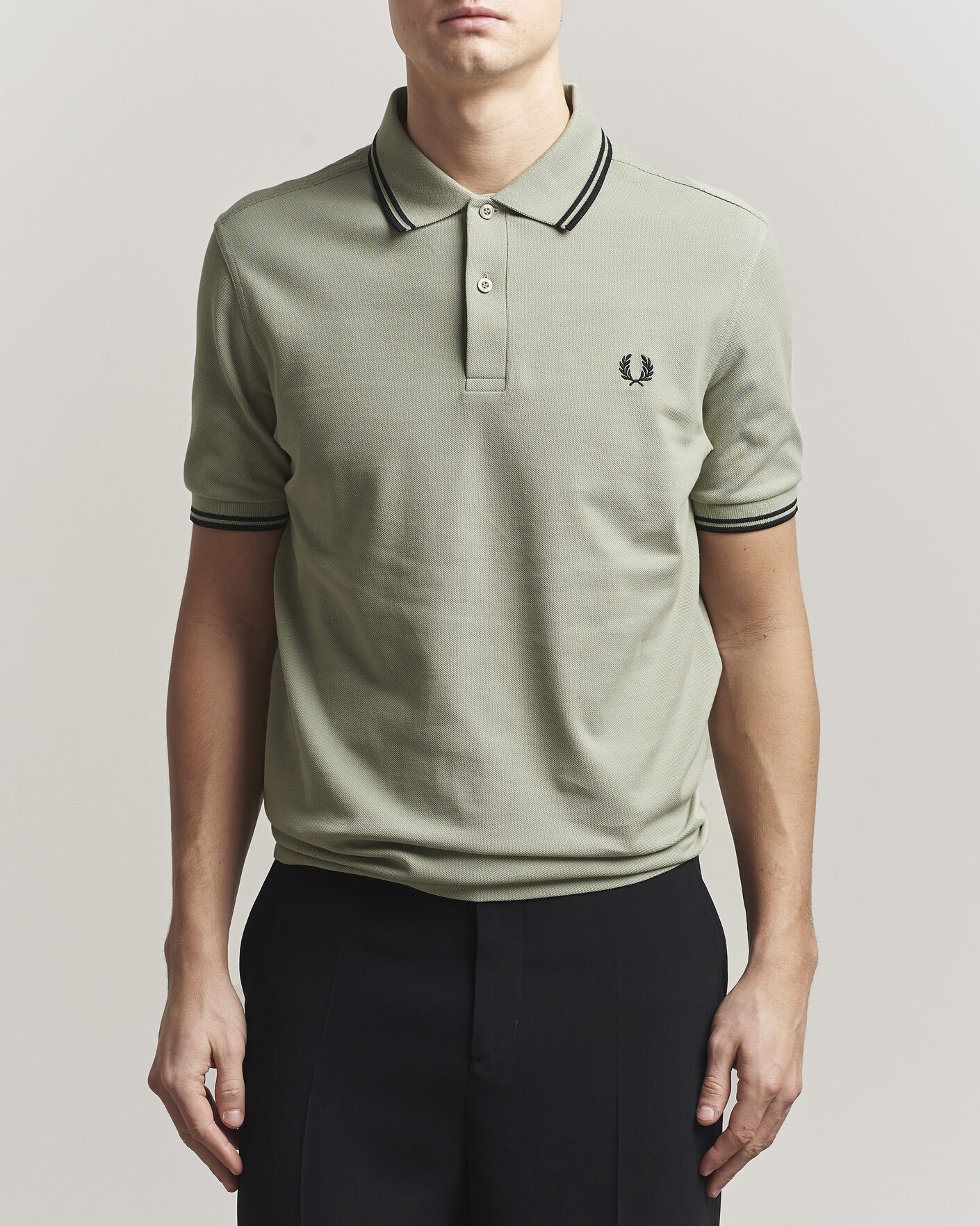 Mies | Pikeet | Fred Perry | Twin Tipped Polo Shirt Seagrass Green