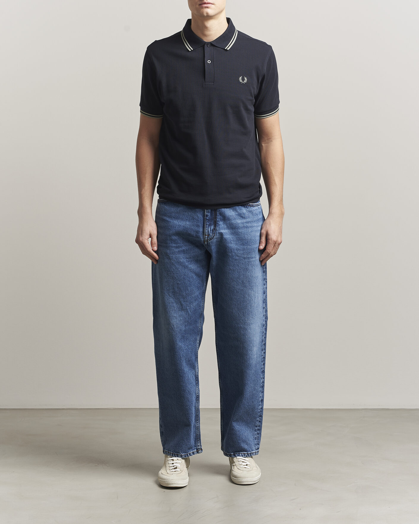 Mies | Pikeet | Fred Perry | Twin Tipped Polo Shirt Navy
