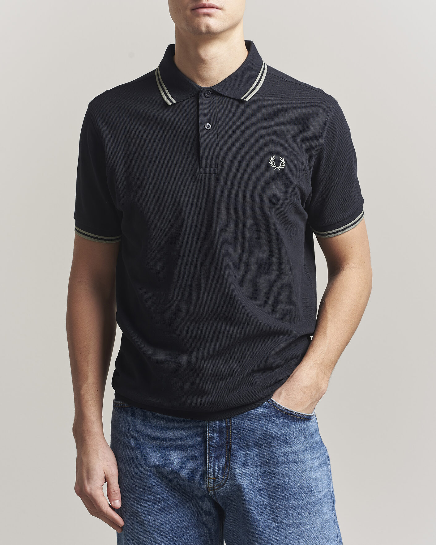 Mies | Pikeet | Fred Perry | Twin Tipped Polo Shirt Navy