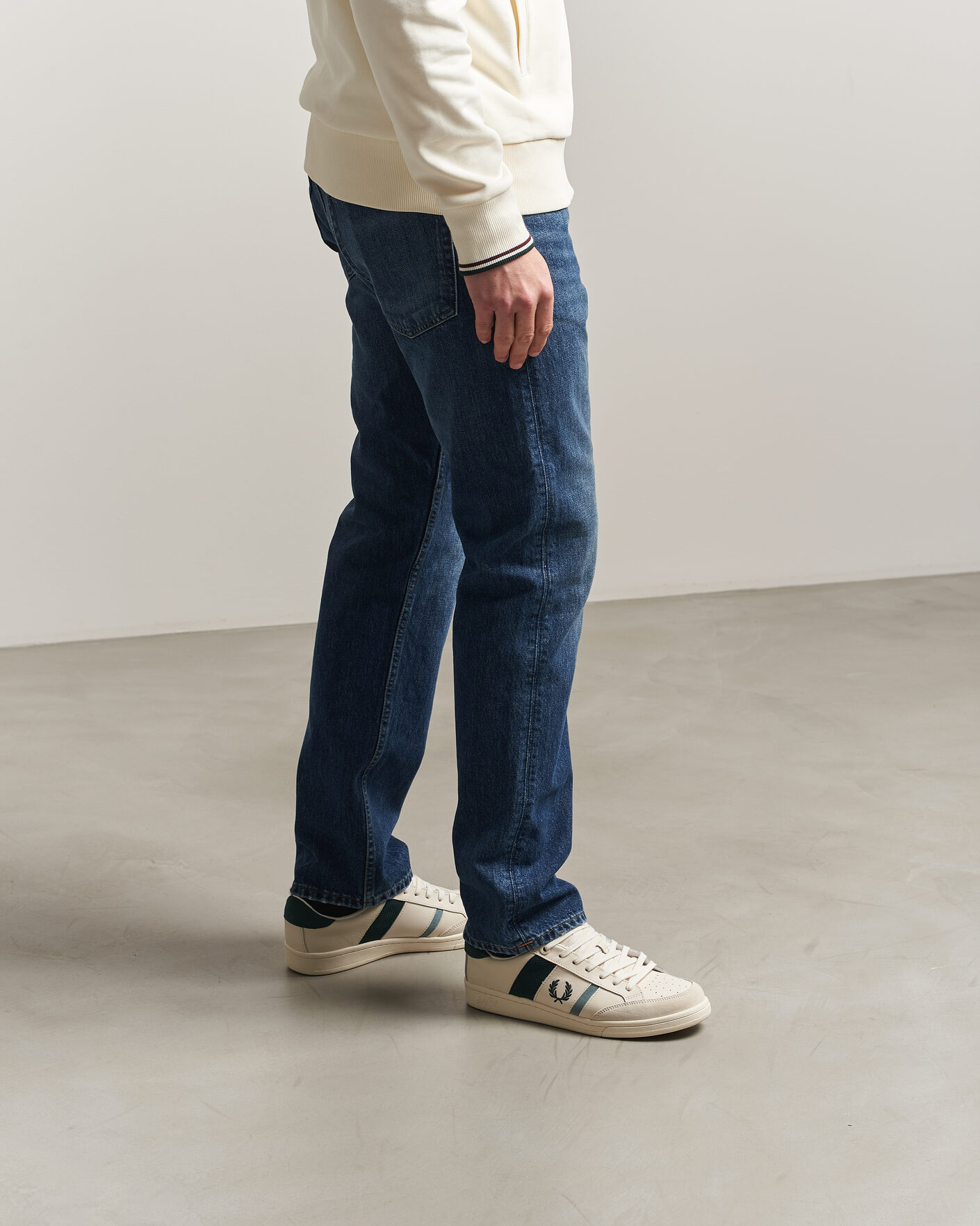 Mies | Tennarit | Fred Perry | B725 Leather/Suede Sneaker Ecru