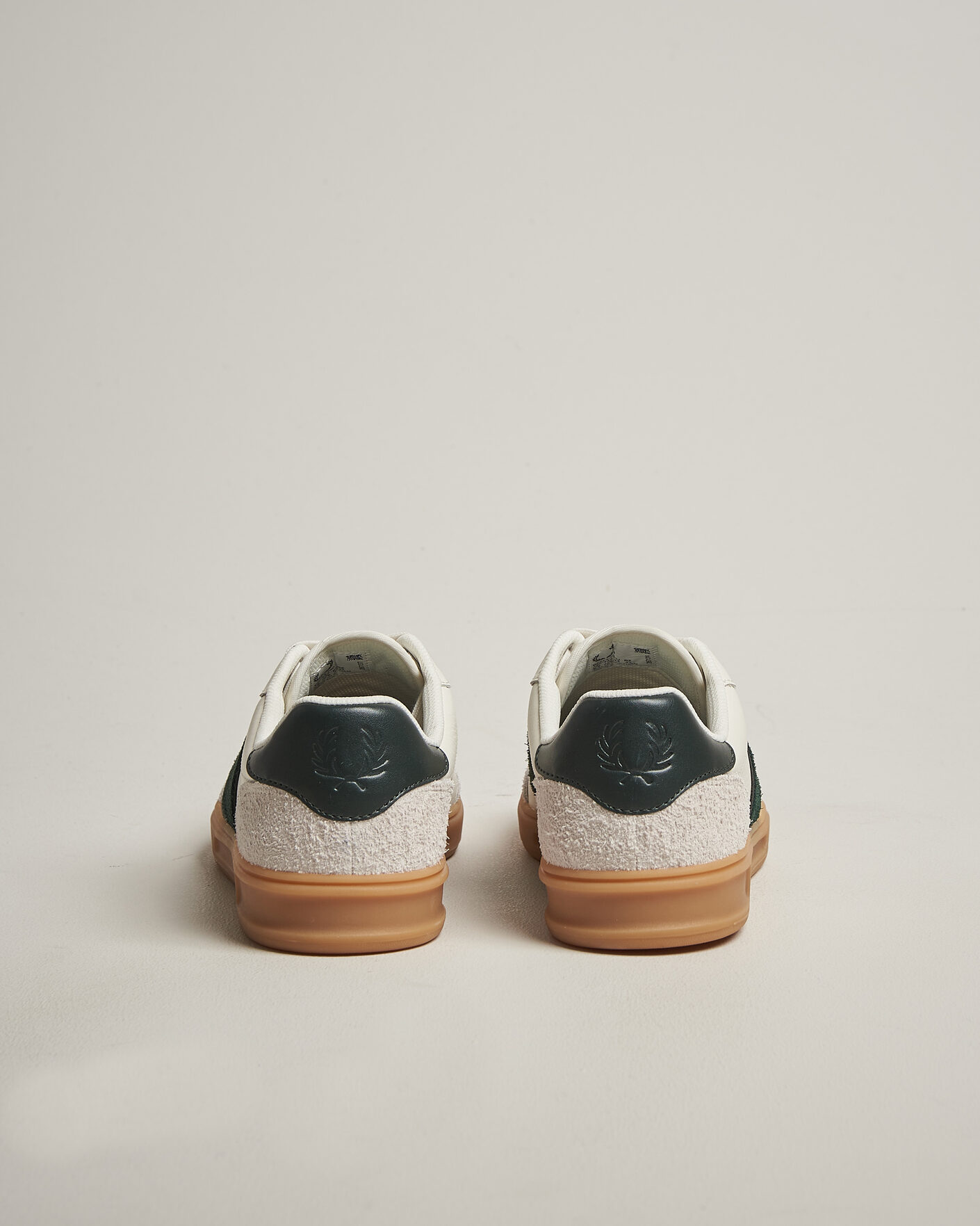 Mies | Tennarit | Fred Perry | B4 Leather/Suede Sneaker Light Ecru/Green