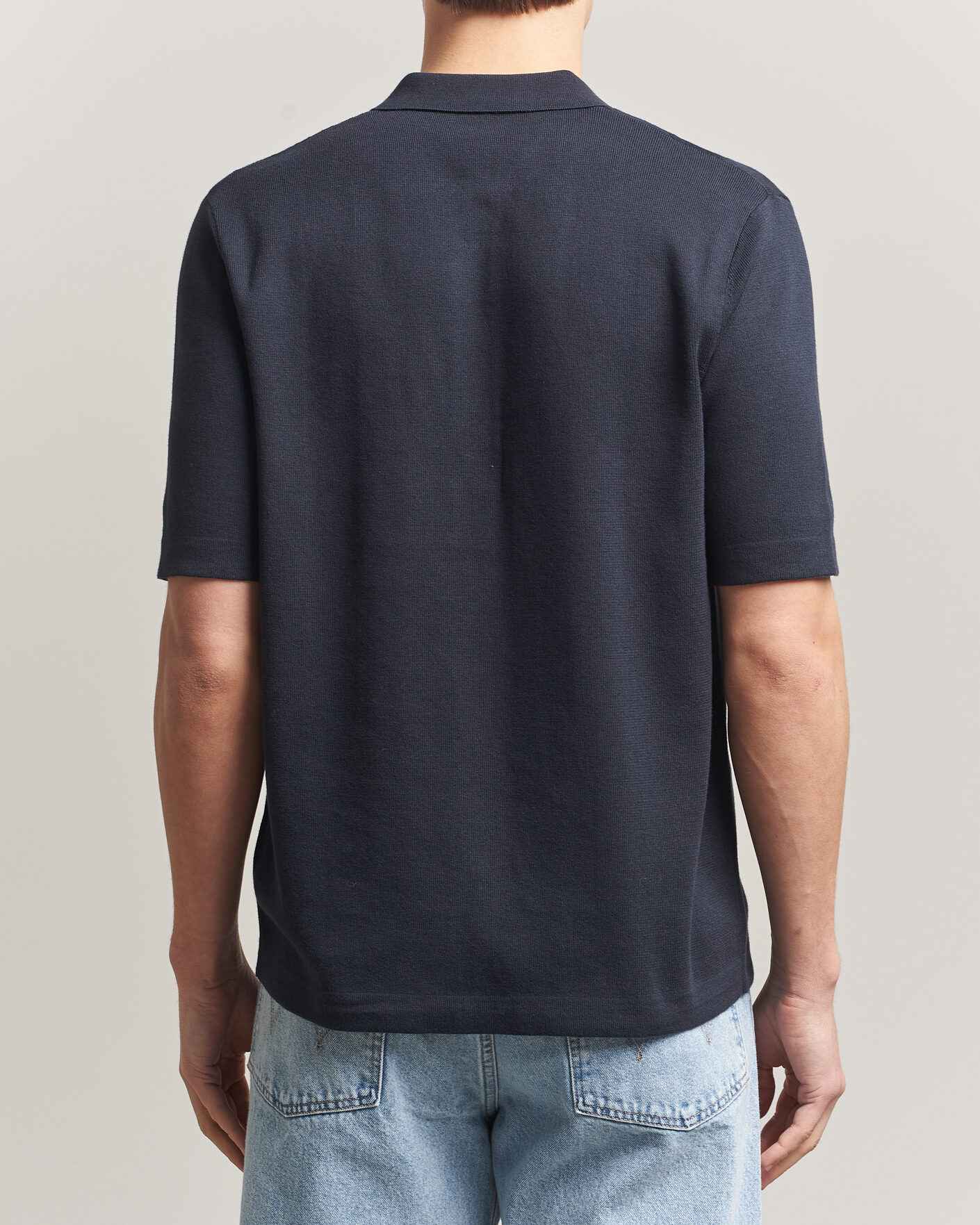 Mies | Kauluspaidat | Fred Perry | Tonal Vertical Striped Knitted Shirt Navy