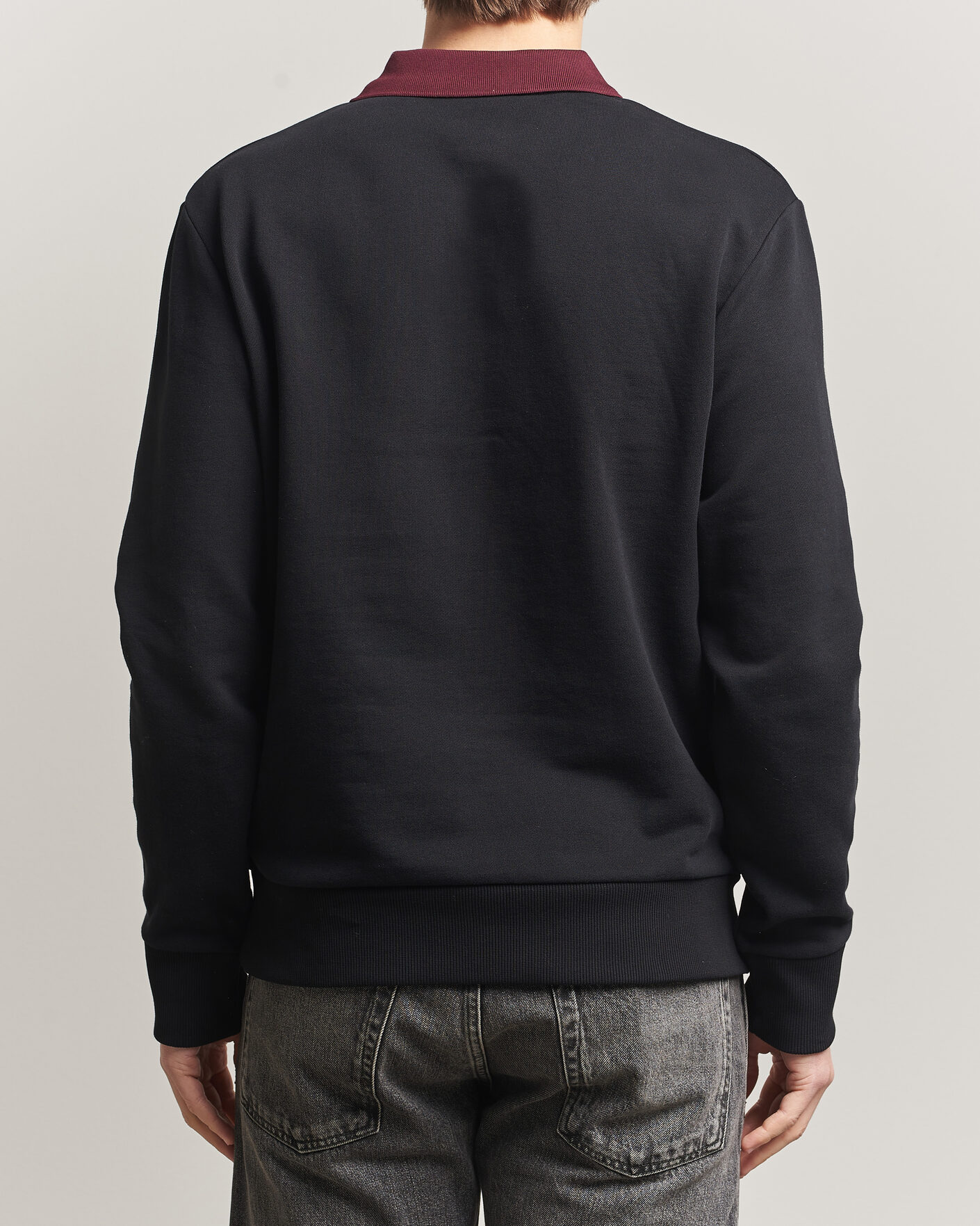Mies | Puserot | Fred Perry | Embroidered Paneled Polo Sweater Black