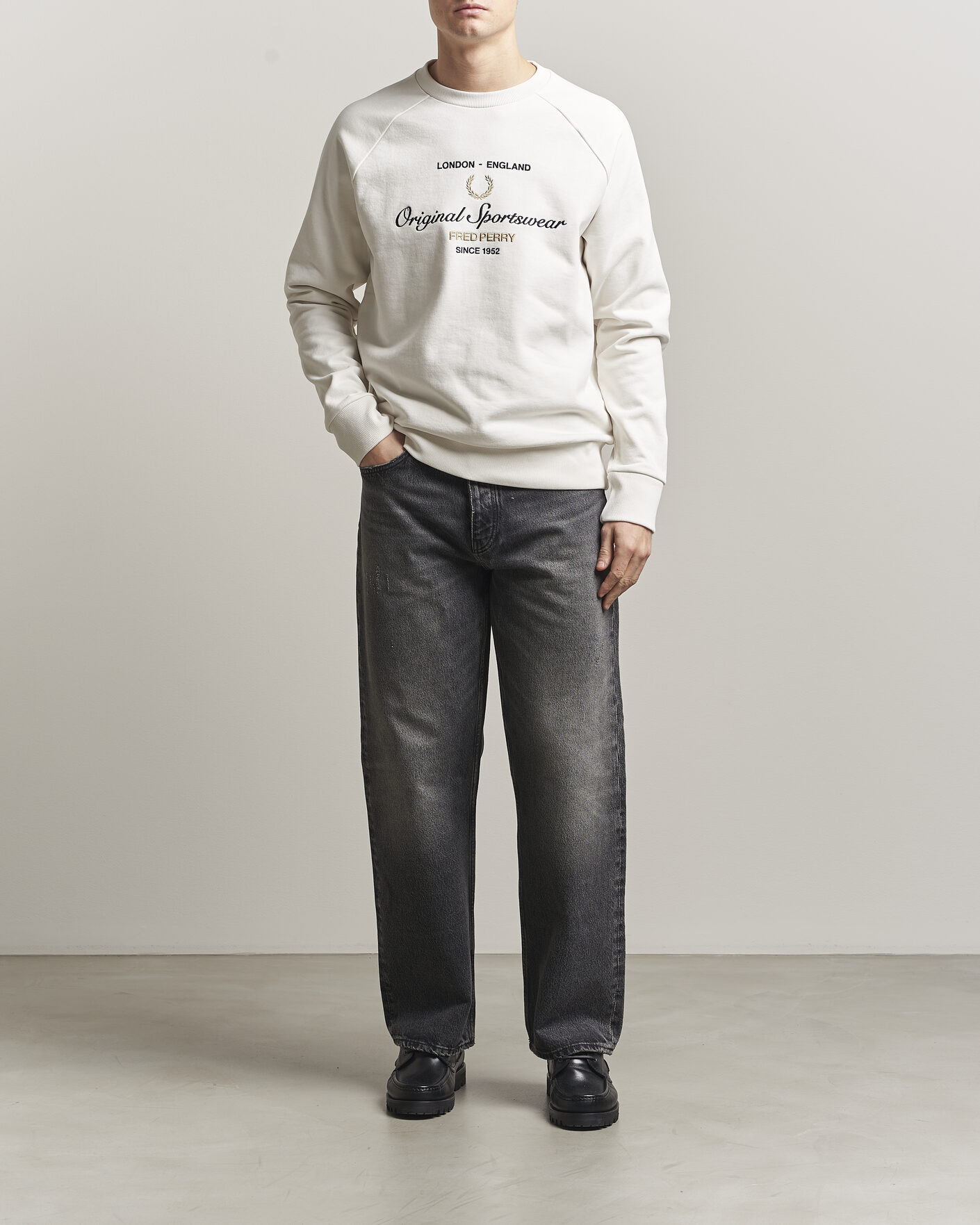 Mies | Puserot | Fred Perry | Original Sportswear Sweatshirt Snow White