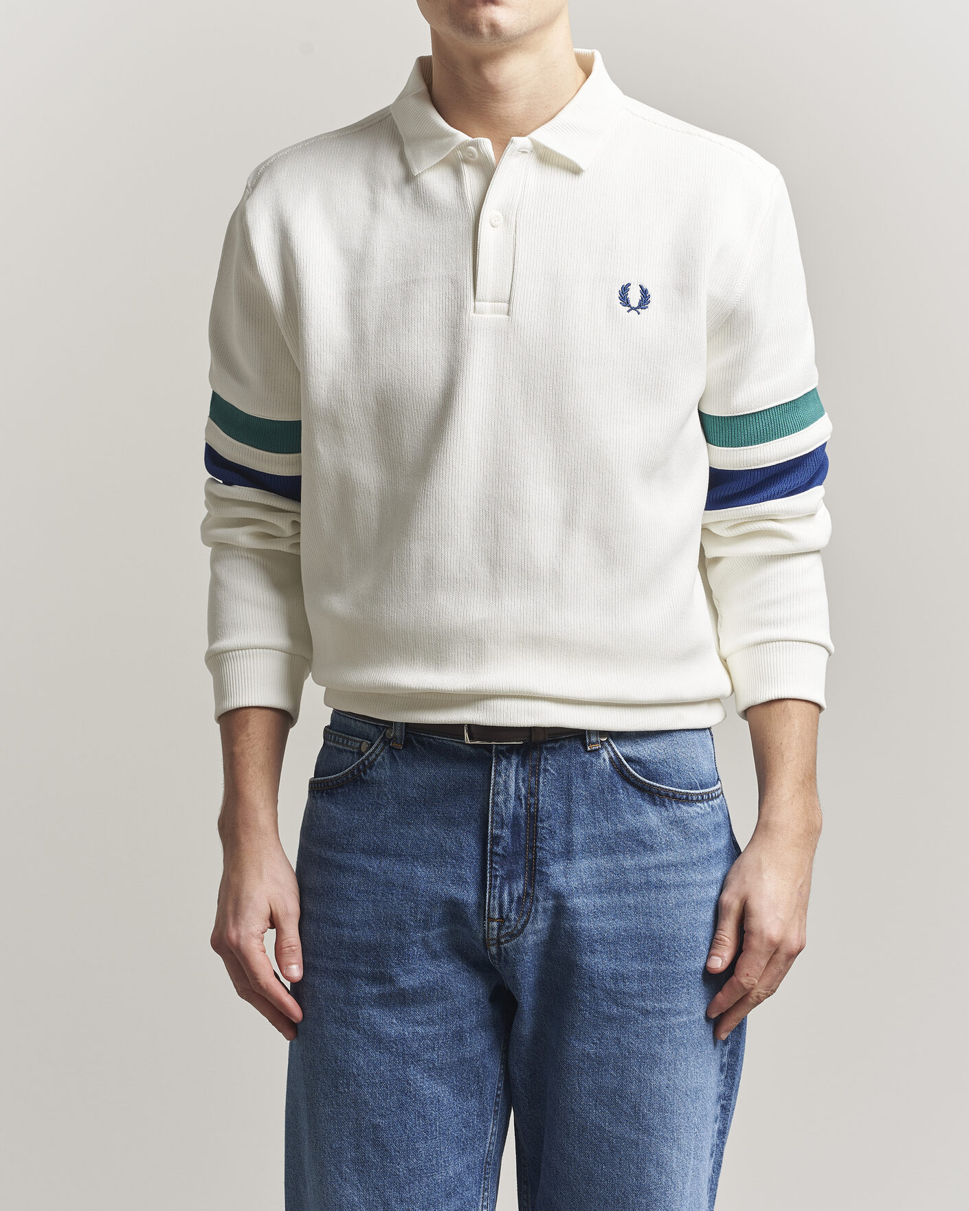 Mies | Puserot | Fred Perry | Tipped Sleeve Rugger Snow White