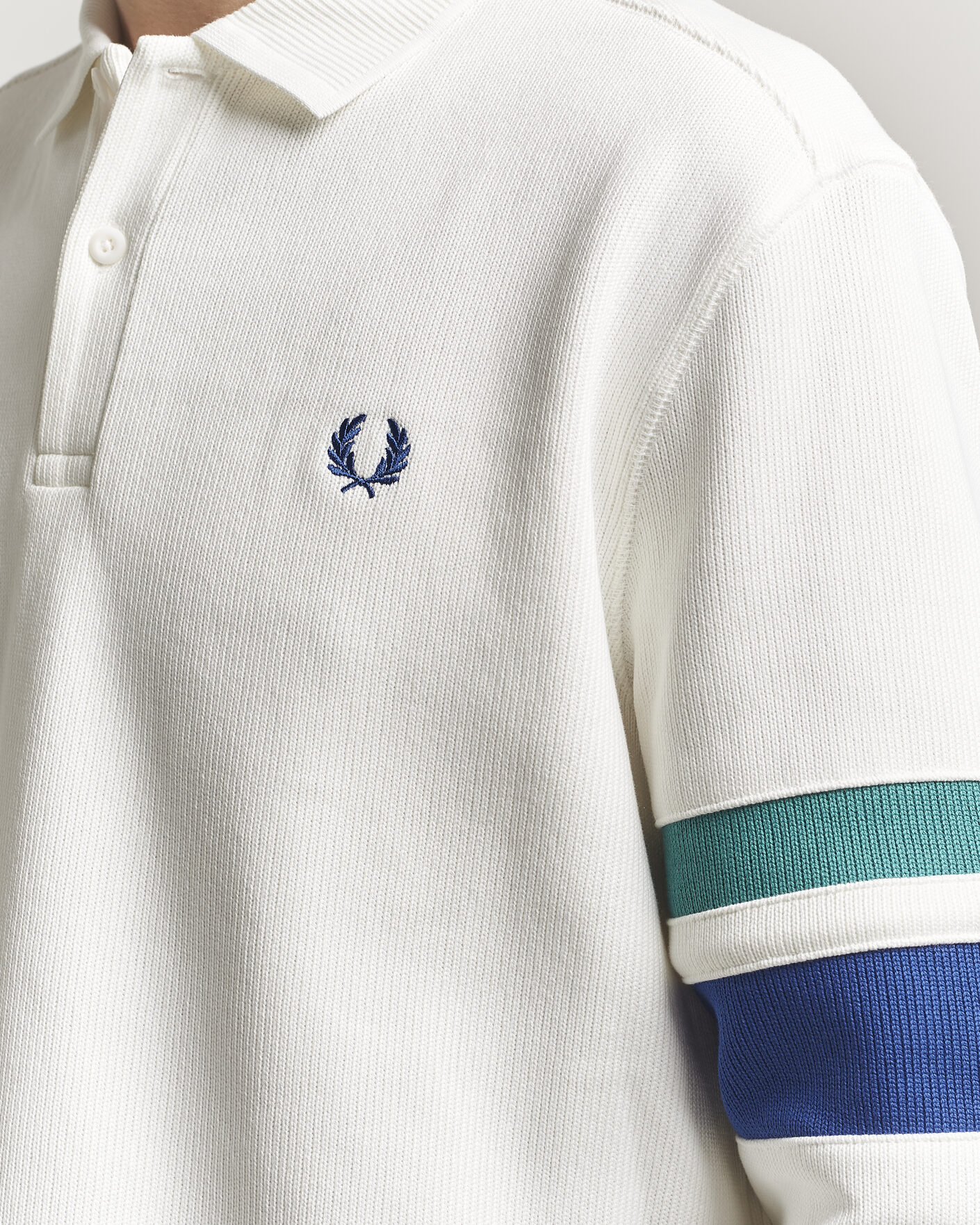 Mies | Puserot | Fred Perry | Tipped Sleeve Rugger Snow White