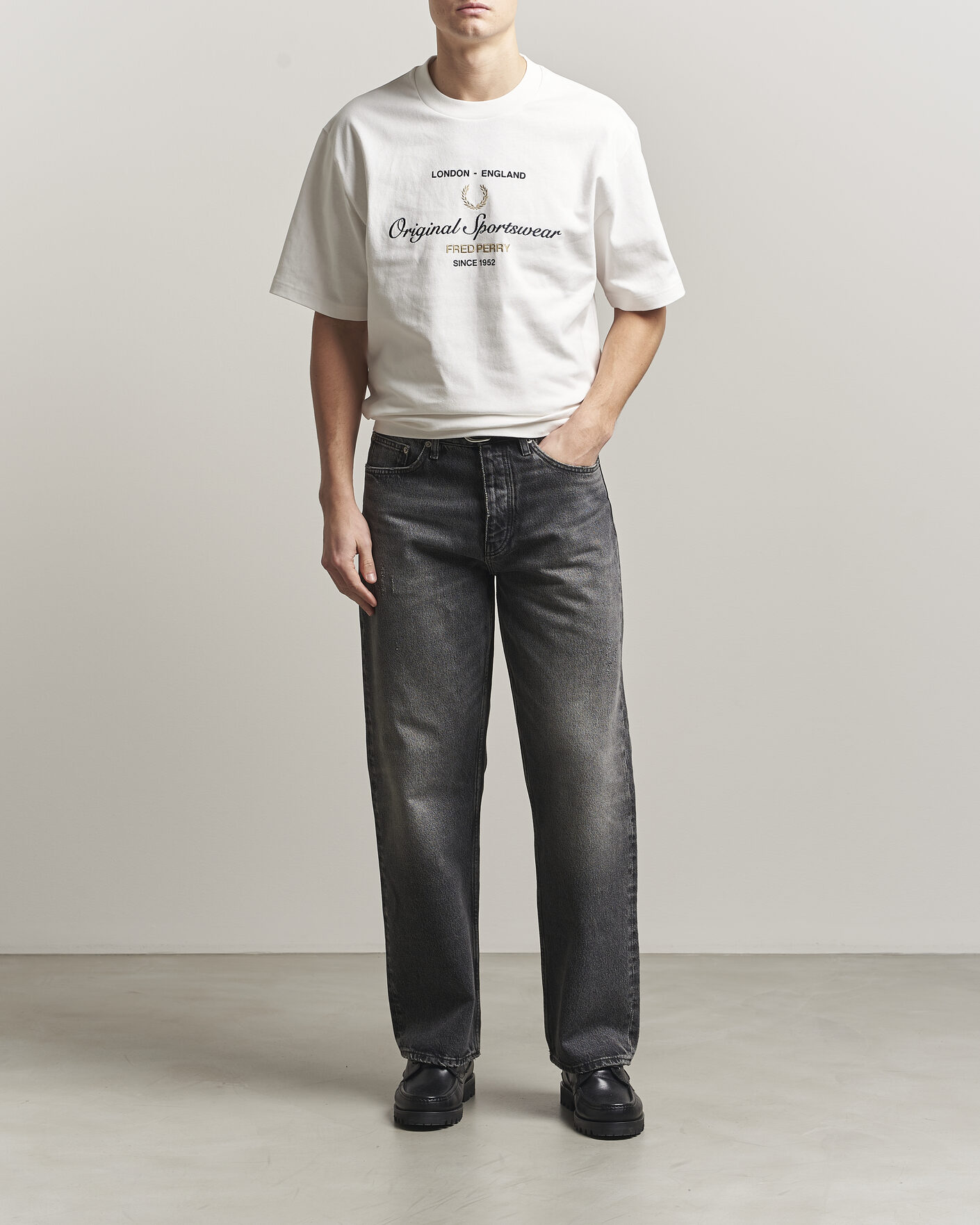 Mies | T-paidat | Fred Perry | Original Sportswear T-Shirt Snow White