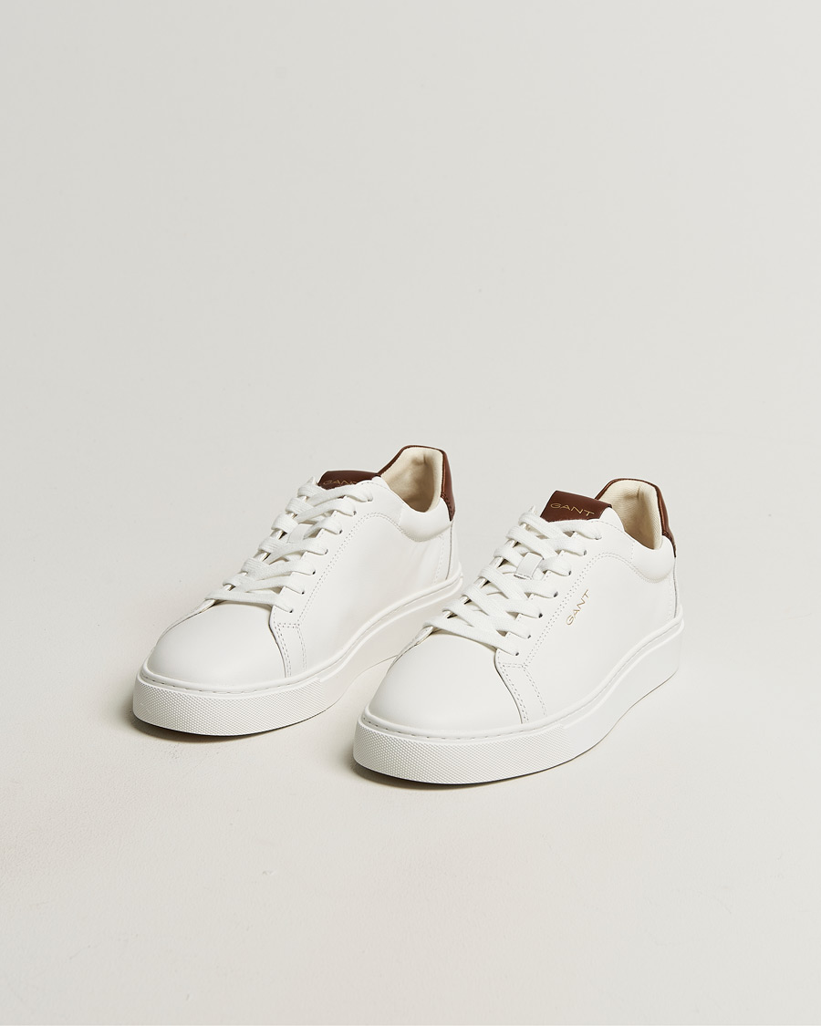 Mies | Tennarit | GANT | Mc Julien Leather Sneaker White/Dark Tan