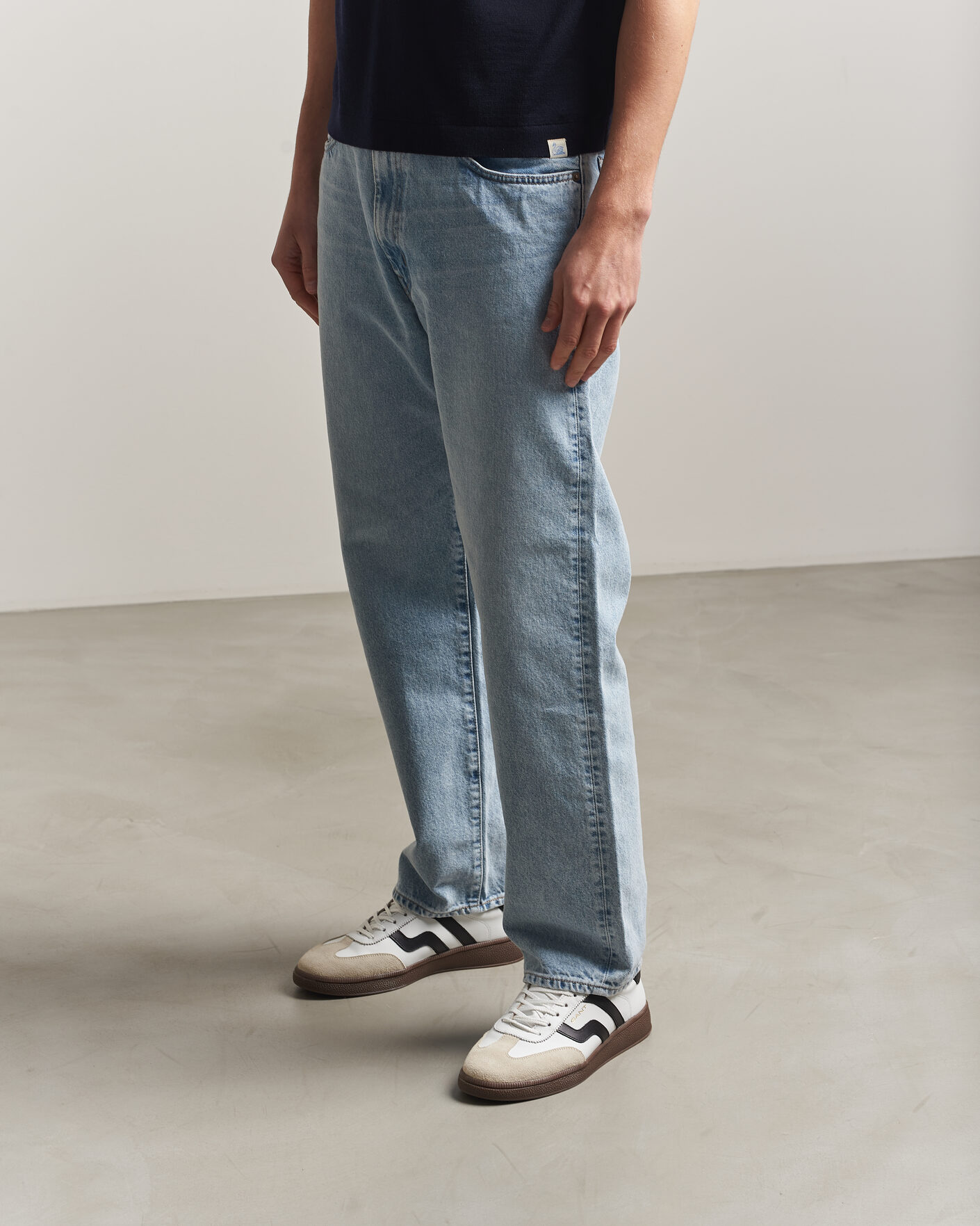 Mies | Tennarit | Gant | Cuzmo Leather/Suede Sneaker White/Black