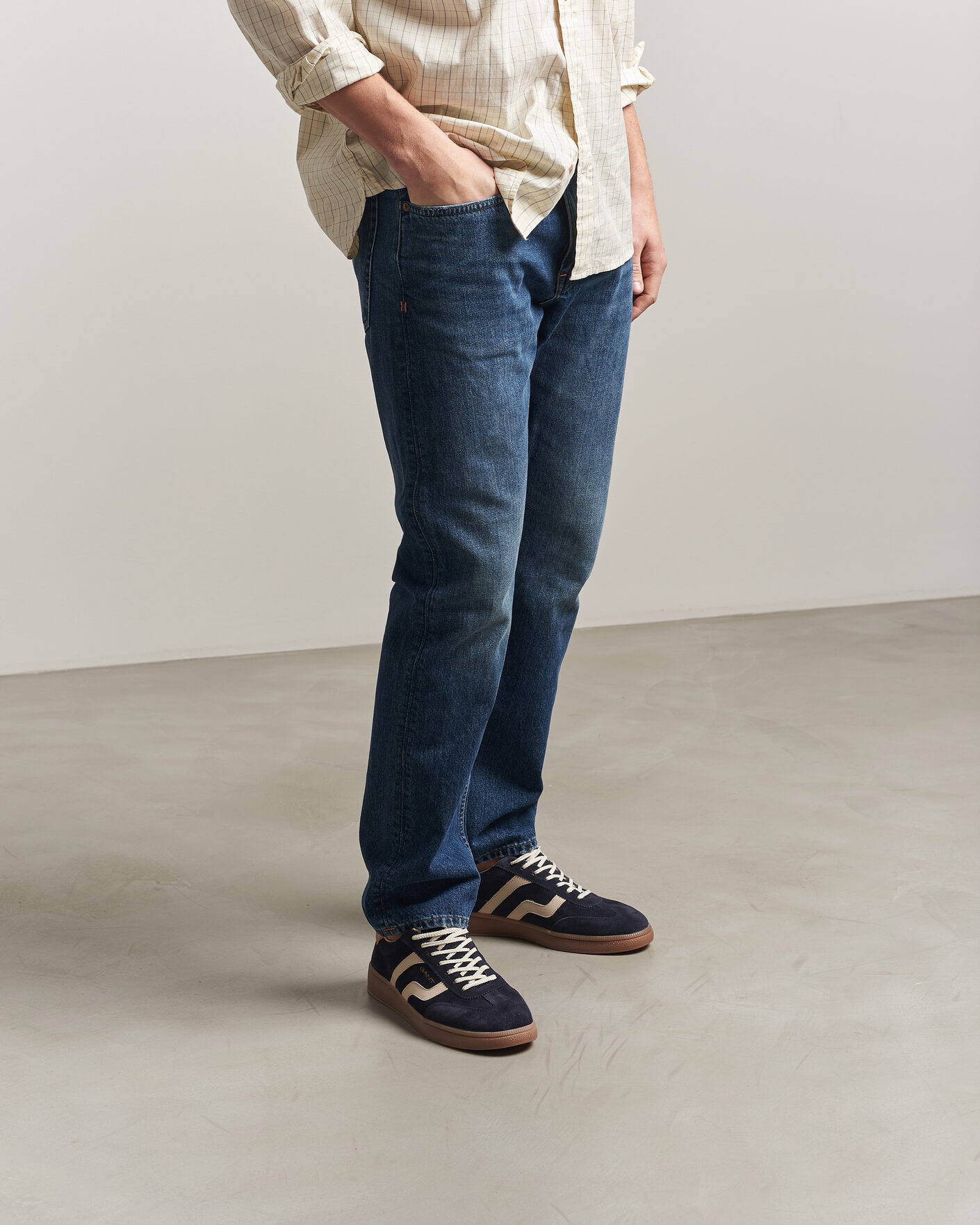 Mies | Tennarit | GANT | Cuzmo Suede Sneaker Marine/White