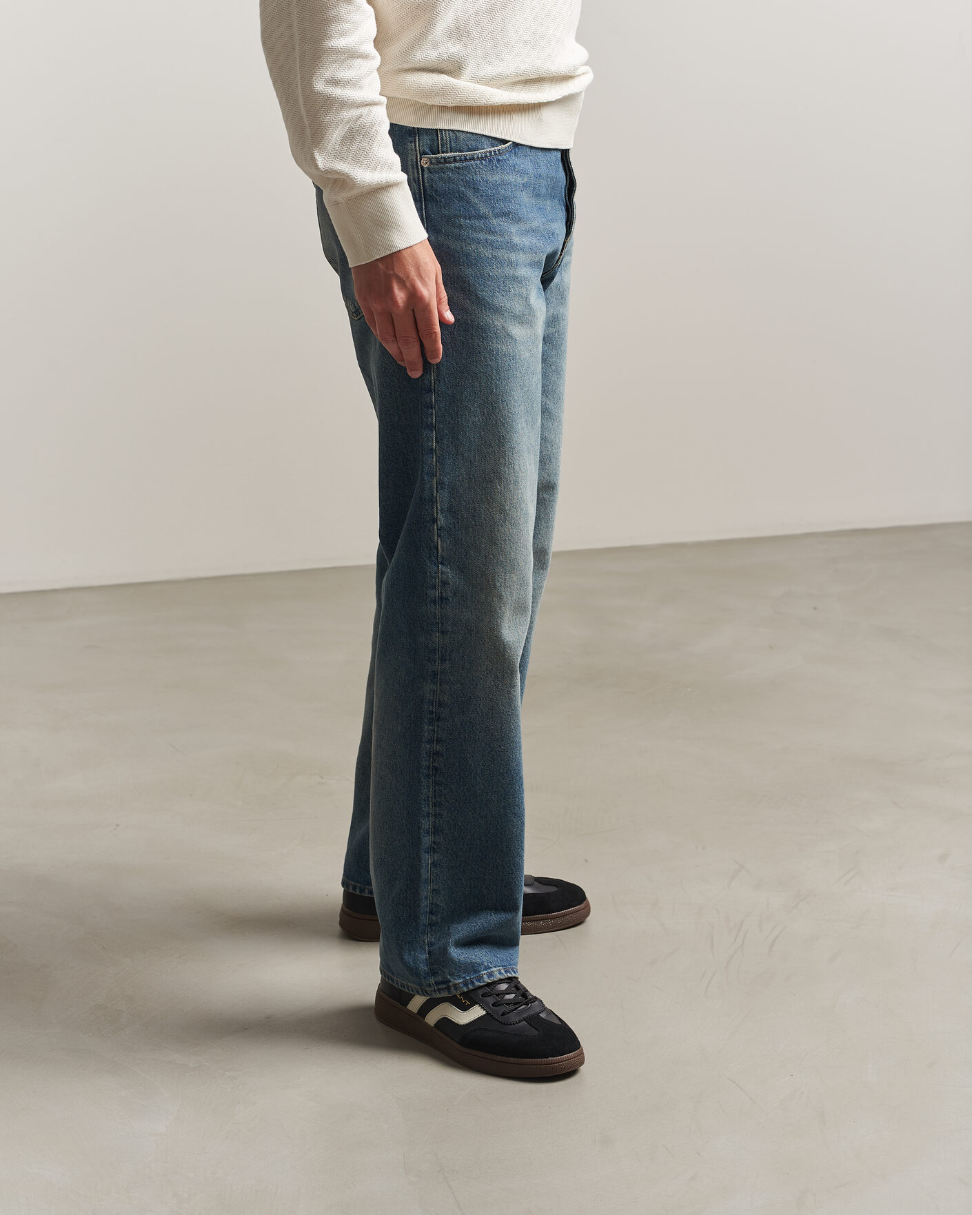 Mies | Tennarit | Gant | Cuzmo Leather/Suede Sneaker Black/White