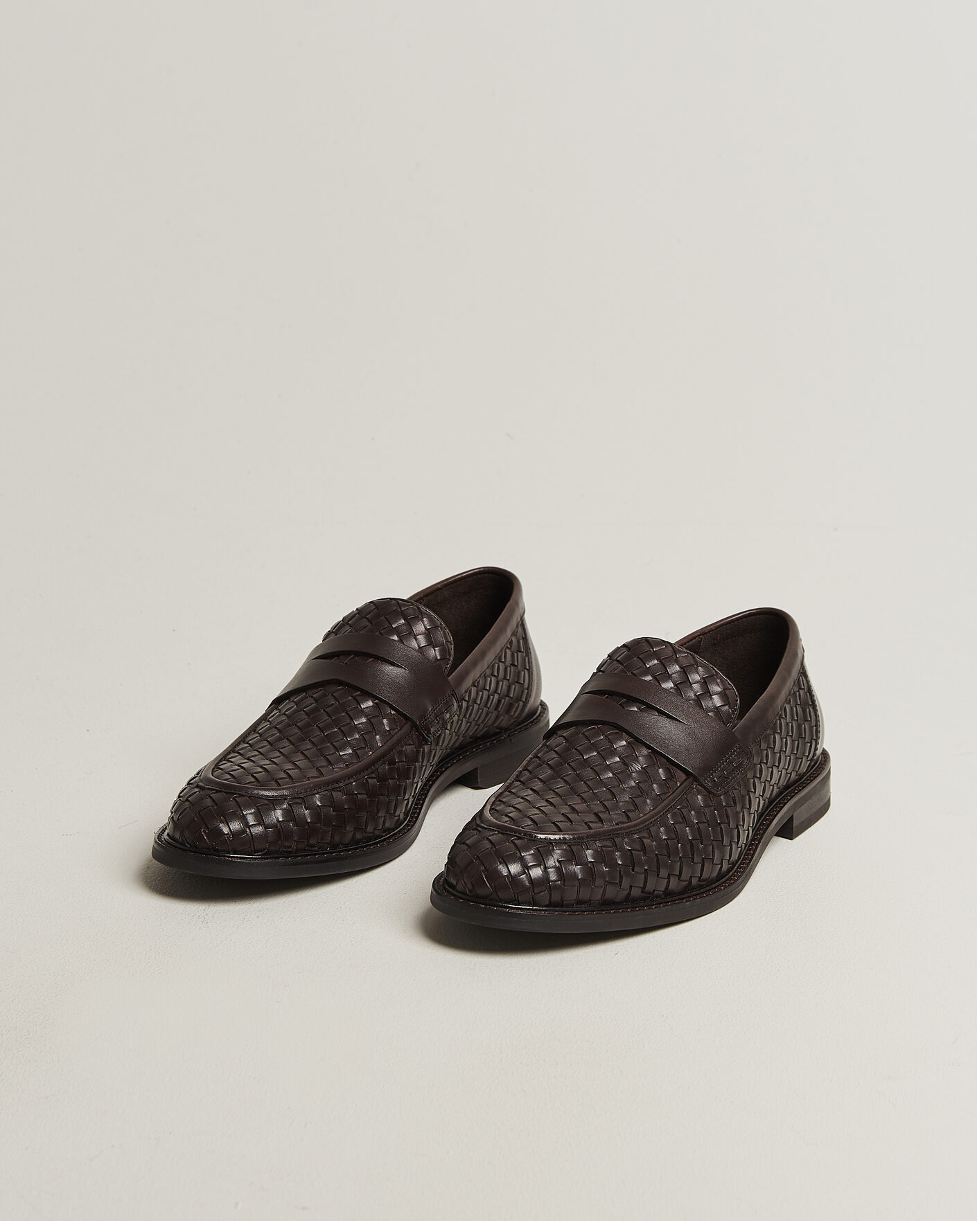 Mies | Loaferit | GANT | Lozham Braided Leather Loafer Dark Brown