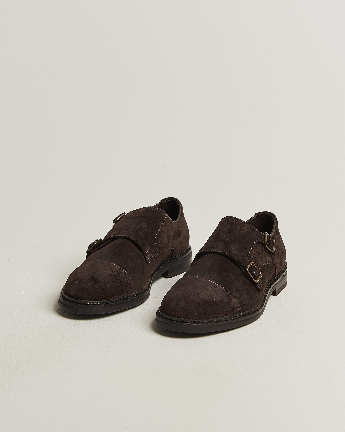 Mies | Solkikengät | Gant | Bidford Suede Double Monkstrap Dark Brown