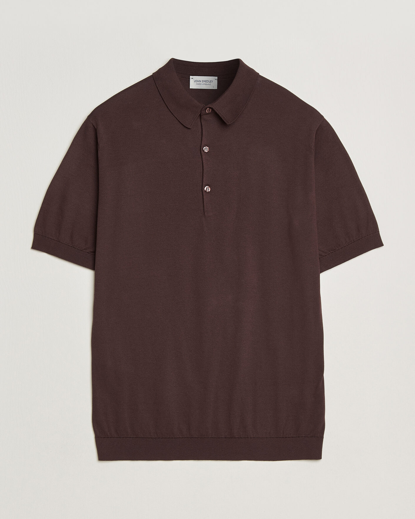Mies | Pikeet | John Smedley | Adrian Slim Fit Sea Island Cotton Polo Raisin Brown