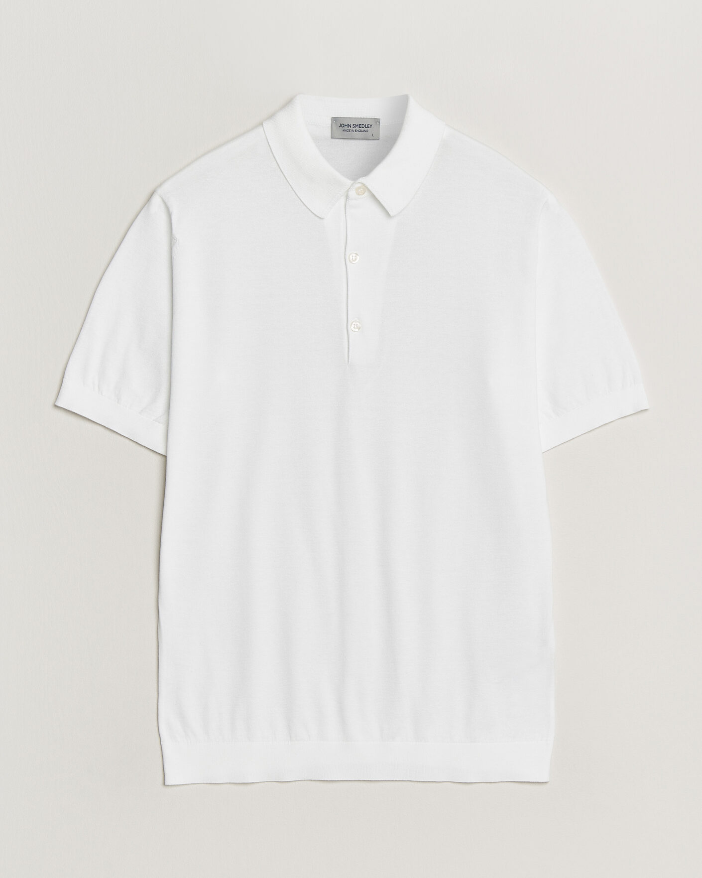 Mies | Pikeet | John Smedley | Adrian Slim Fit Sea Island Cotton Polo White