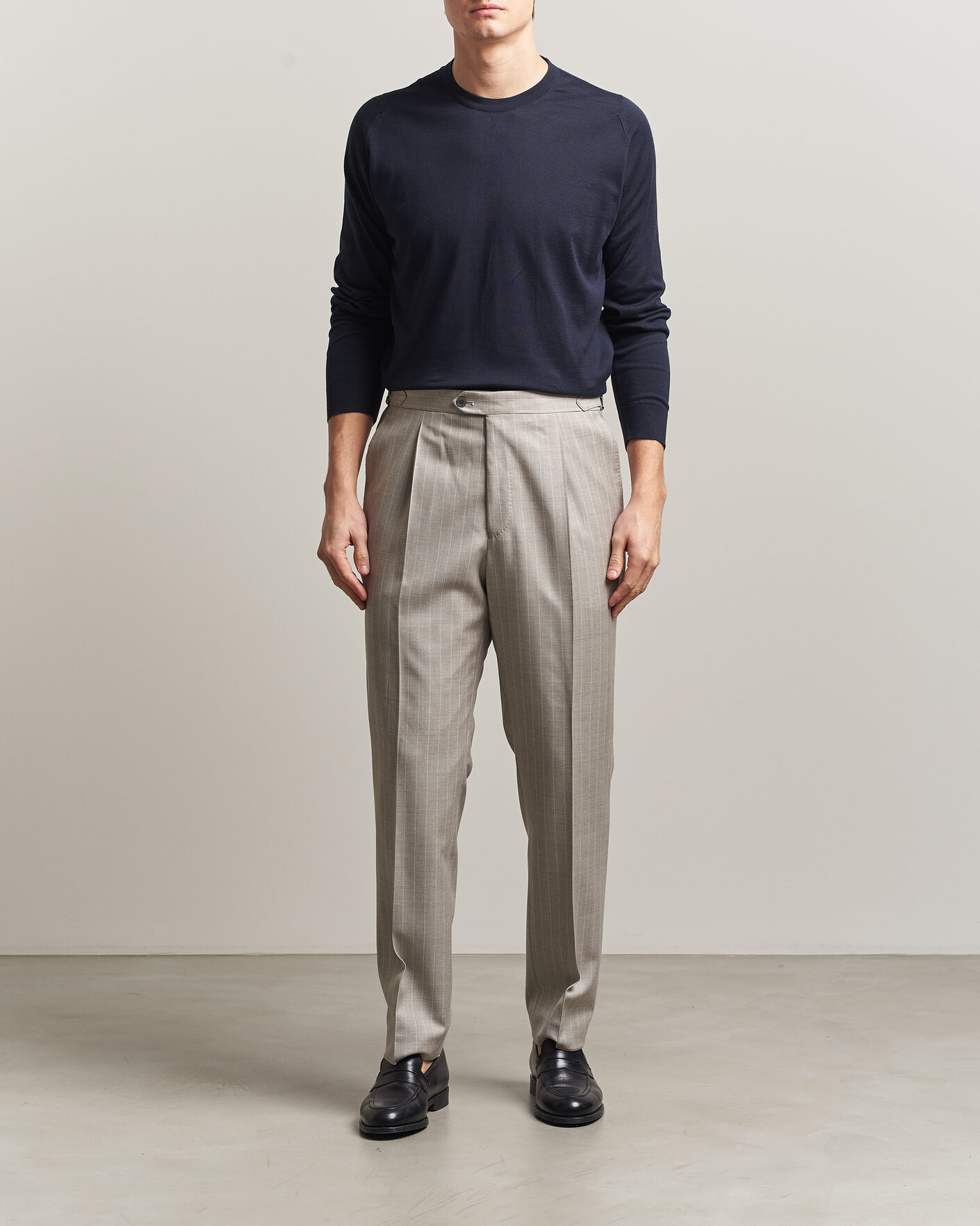 Mies | Puserot | John Smedley | Rowland Sea Island Crew Neck Pullover Navy