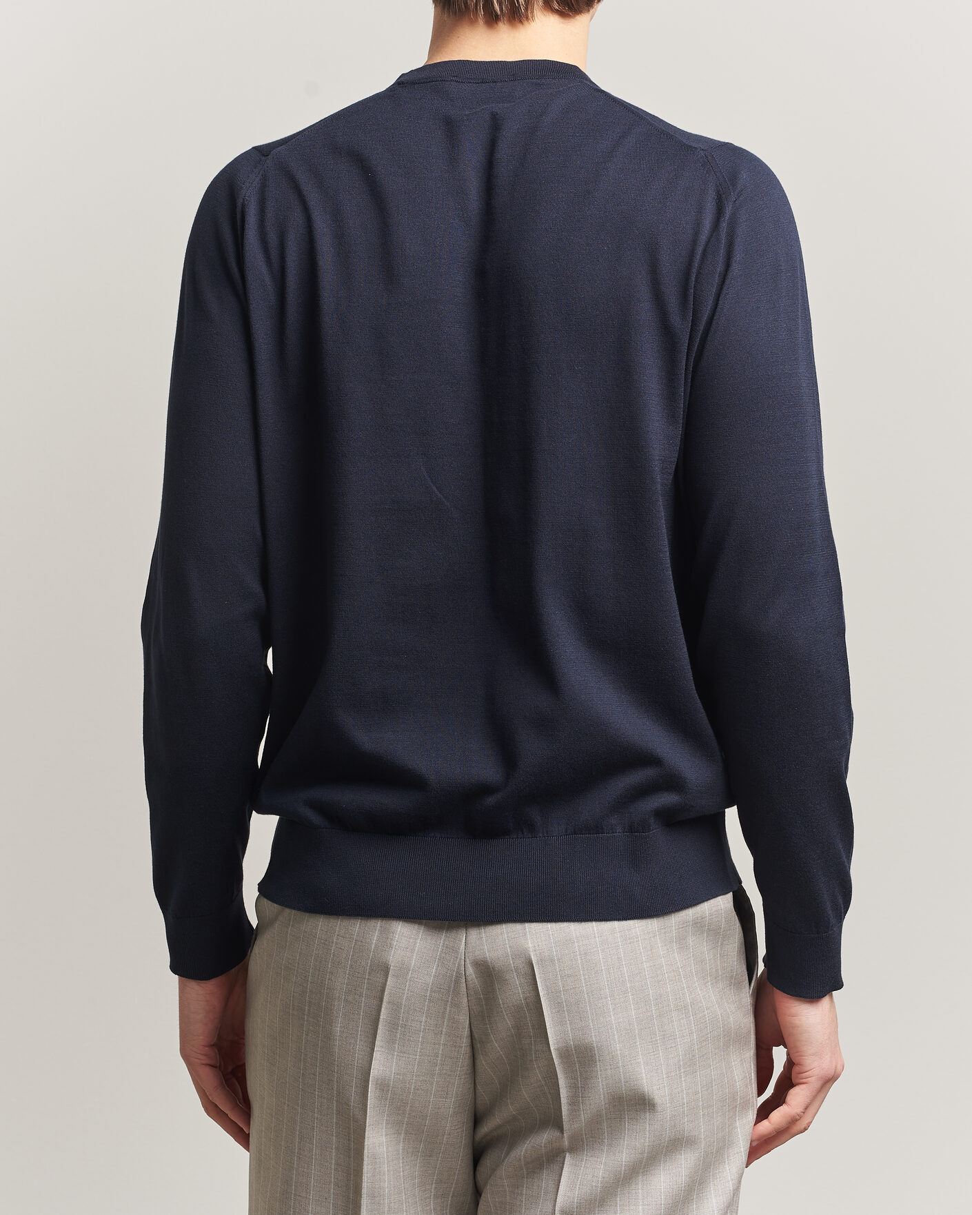 Mies | Puserot | John Smedley | Rowland Sea Island Crew Neck Pullover Navy